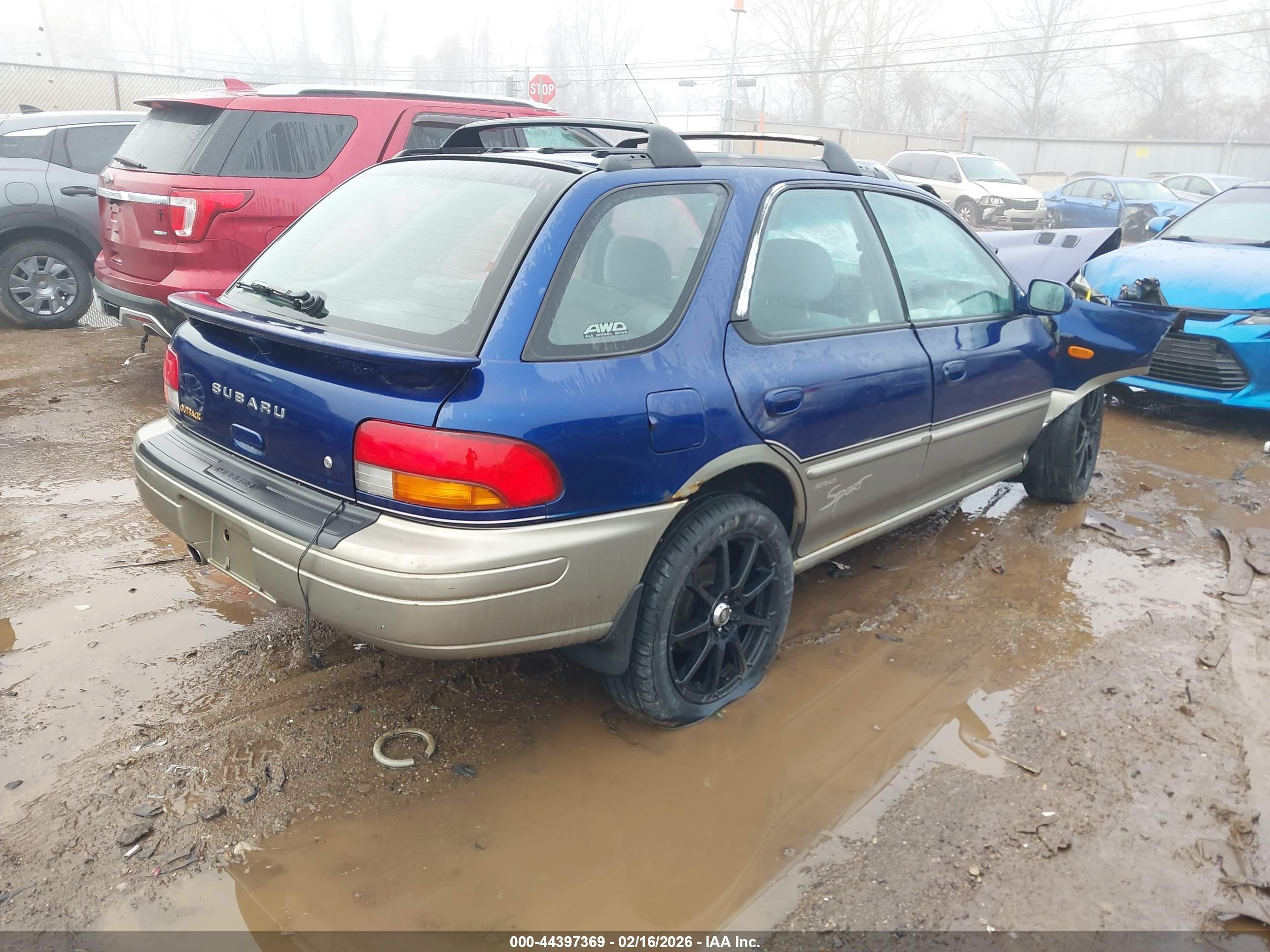 2001 Subaru Impreza Outback Sport   Blue vin: JF1GF48511G803791