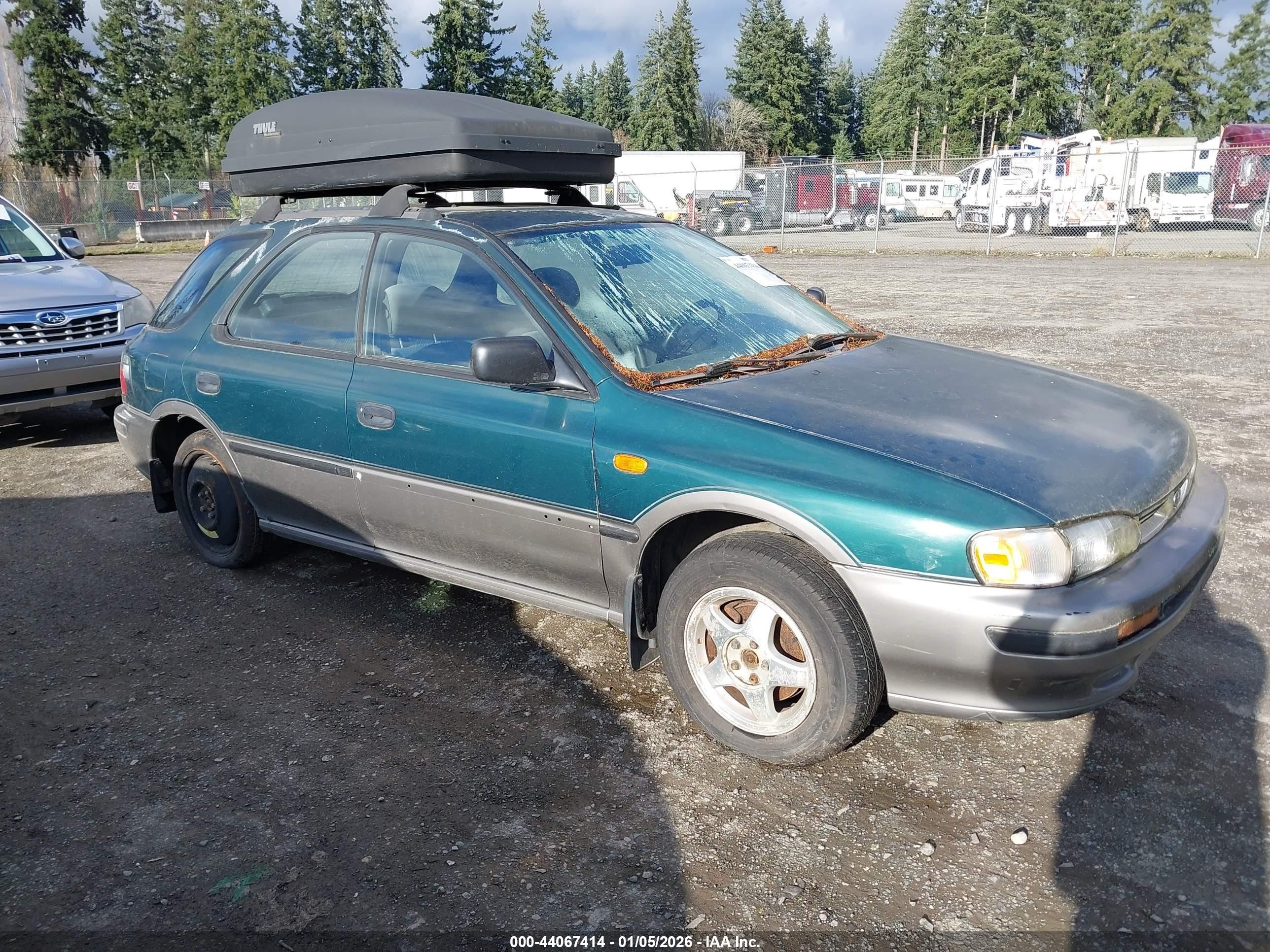 1996 Subaru Impreza Outback Green vin: JF1GF4851TG817189