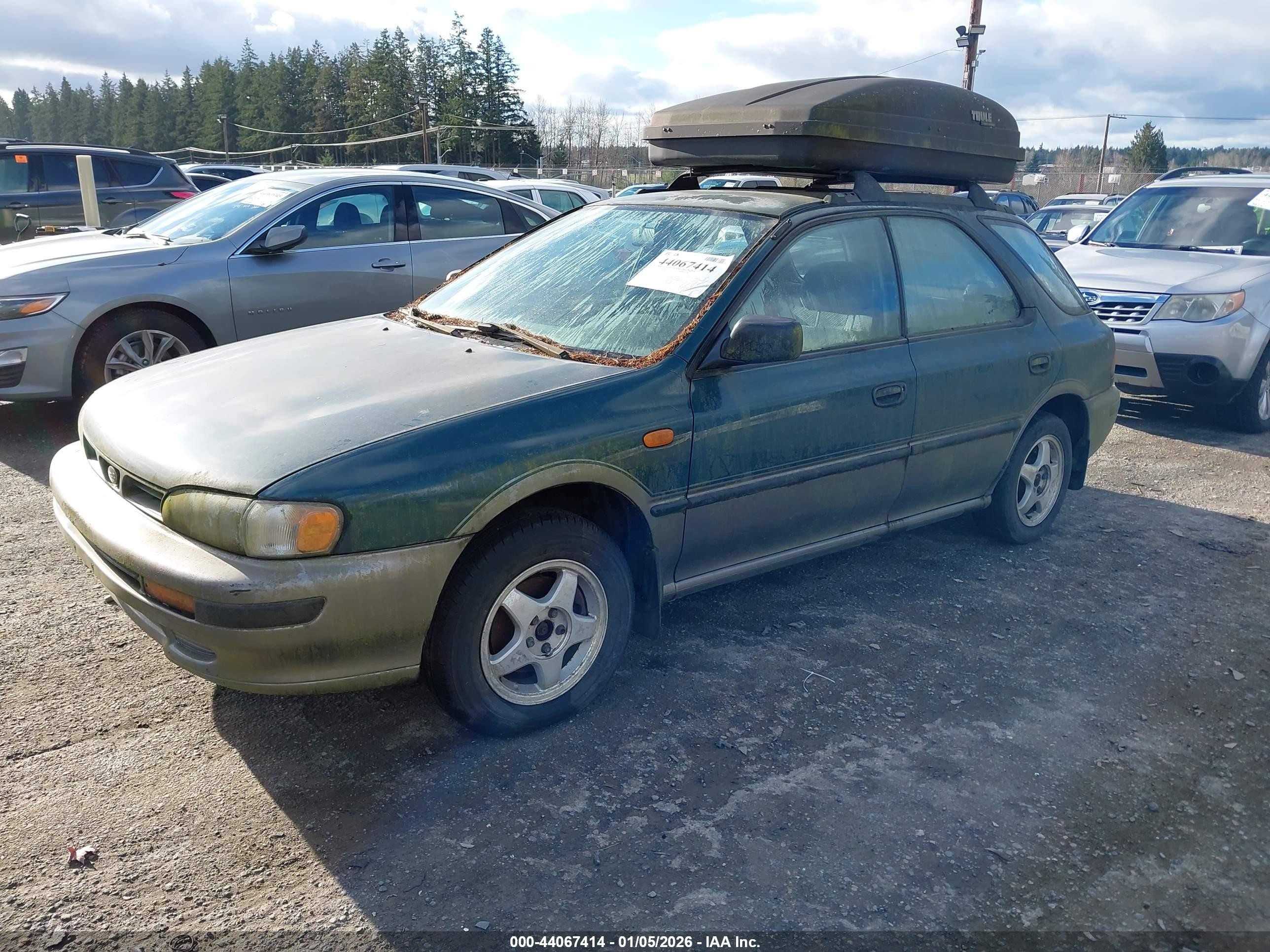 1996 Subaru Impreza Outback Green vin: JF1GF4851TG817189