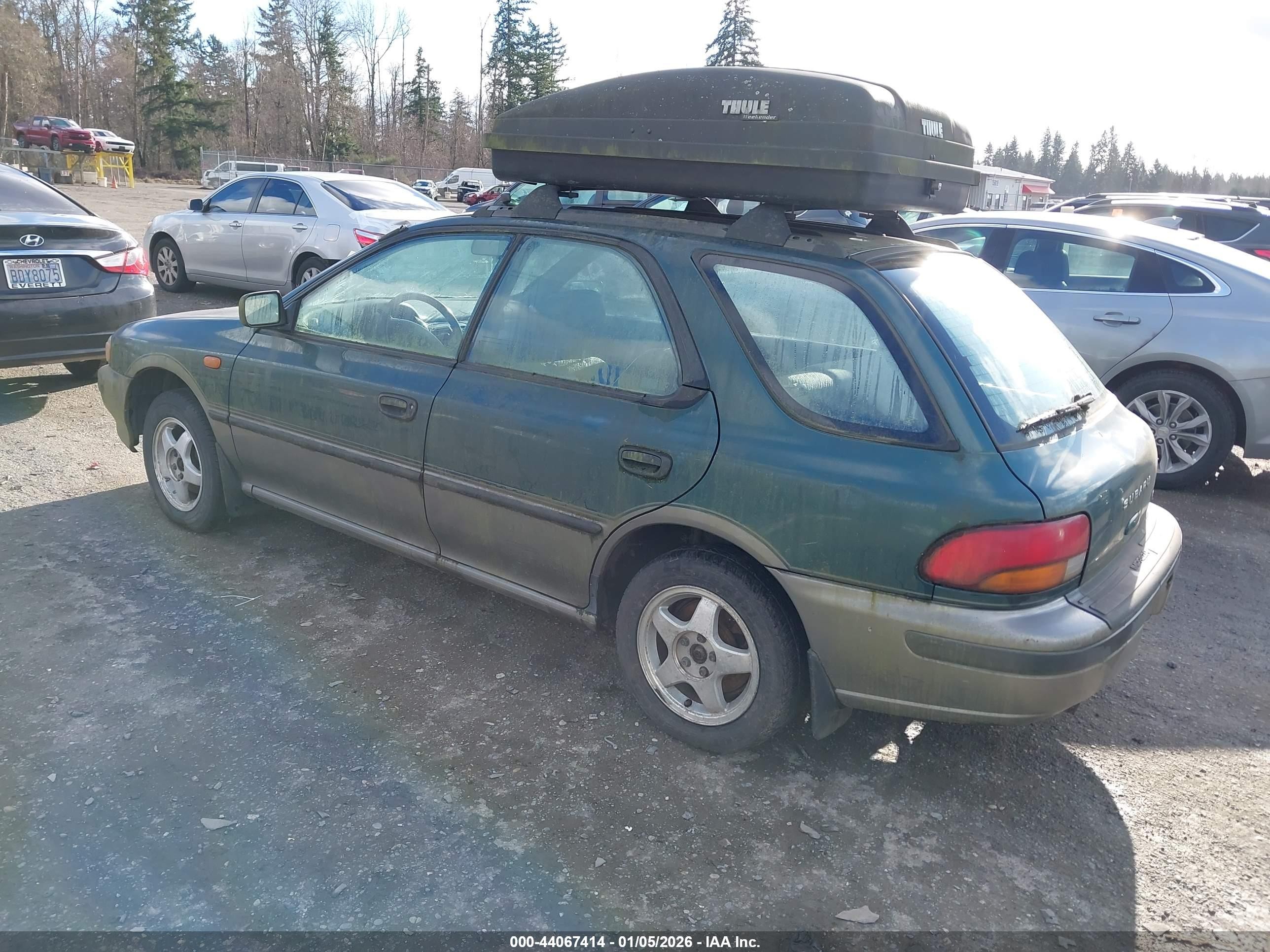 1996 Subaru Impreza Outback Green vin: JF1GF4851TG817189