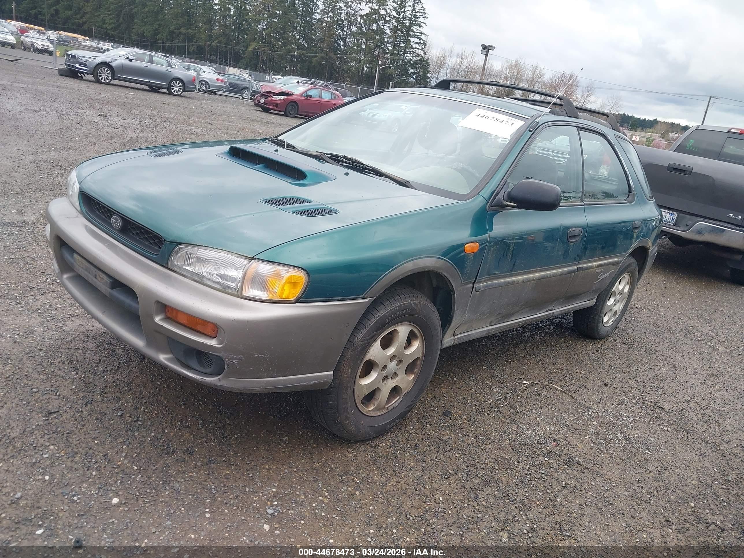 1998 Subaru Impreza Outback Sport Зеленый vin: JF1GF4852WG810479