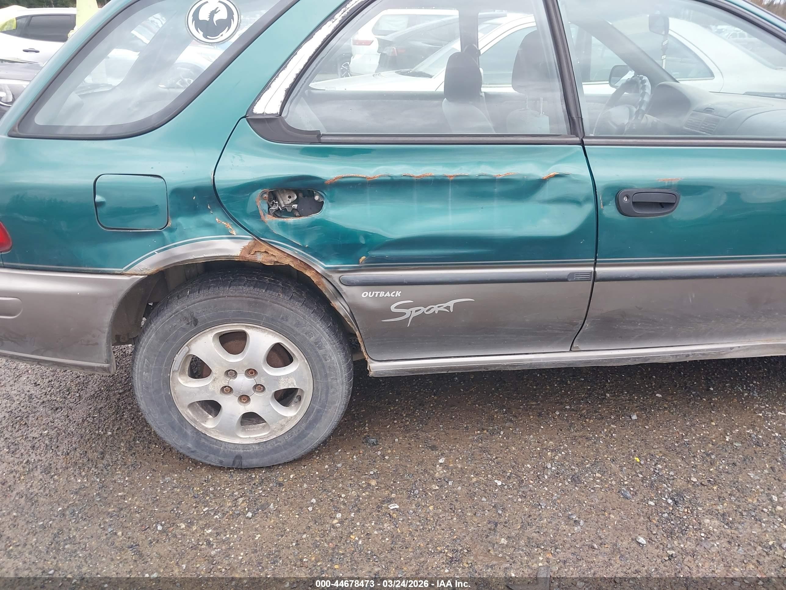 1998 Subaru Impreza Outback Sport Зеленый vin: JF1GF4852WG810479