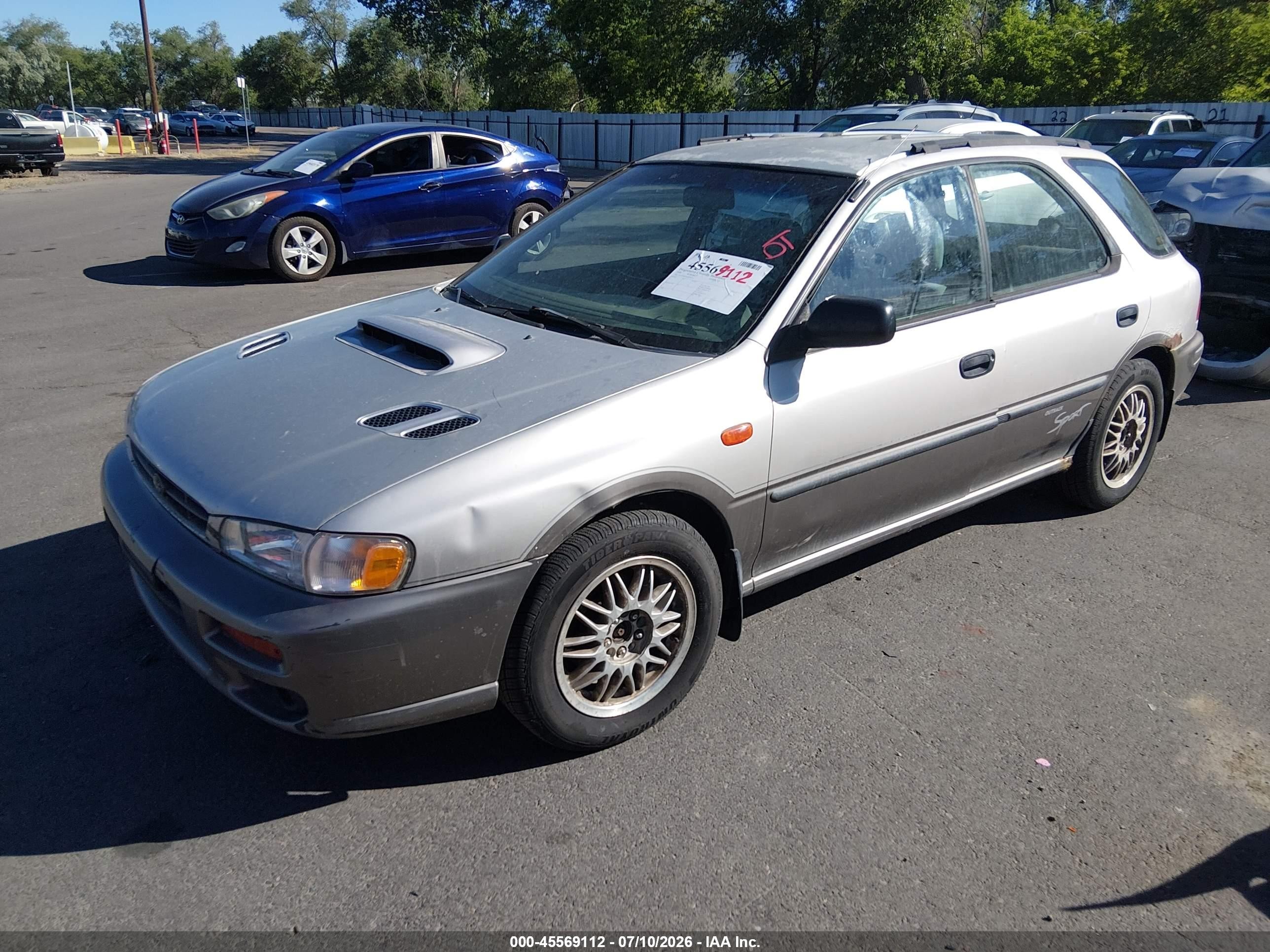 1999 Subaru Impreza Outback Sport Серебряный vin: JF1GF4853XG813019