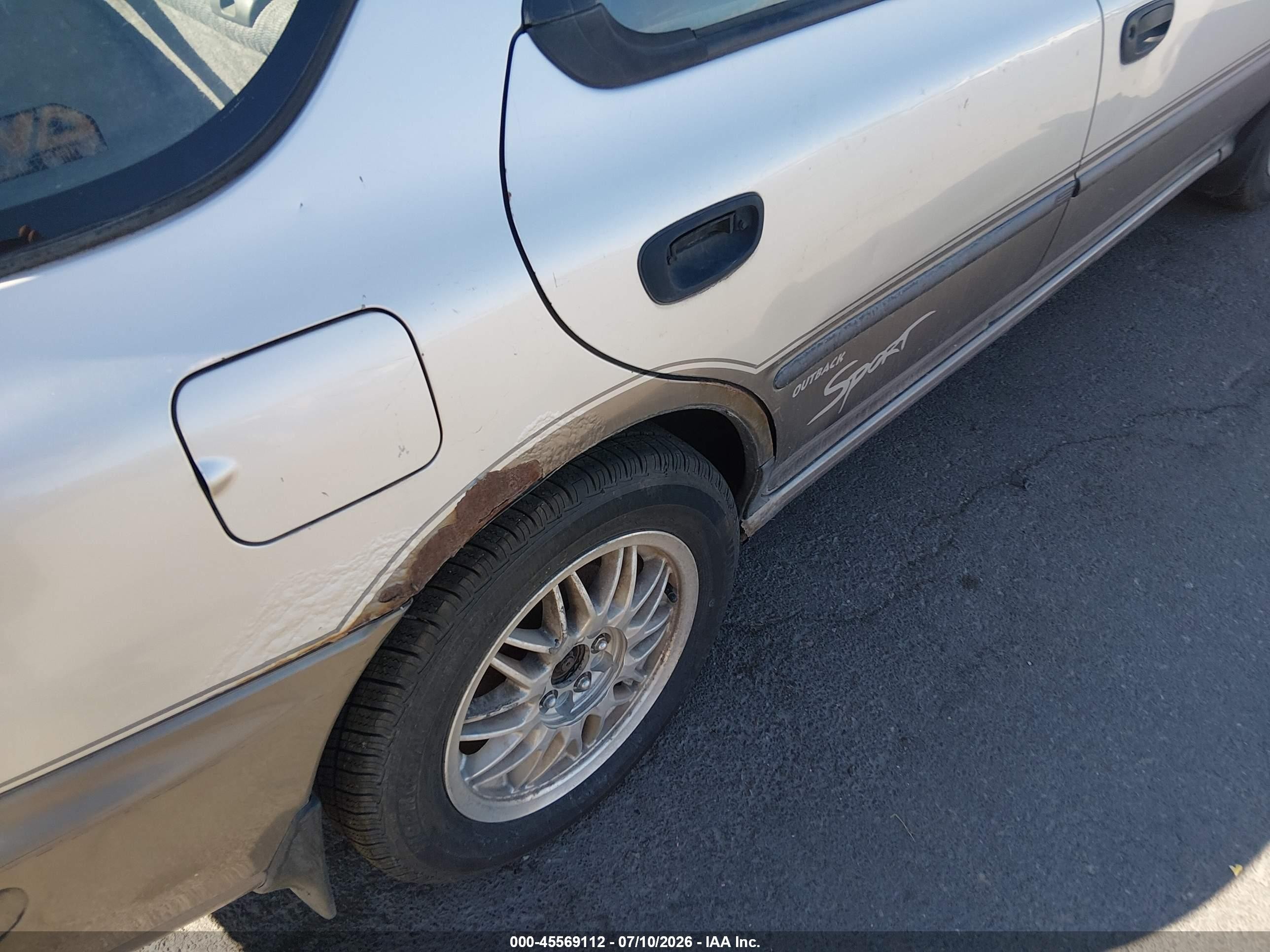 1999 Subaru Impreza Outback Sport Серебряный vin: JF1GF4853XG813019