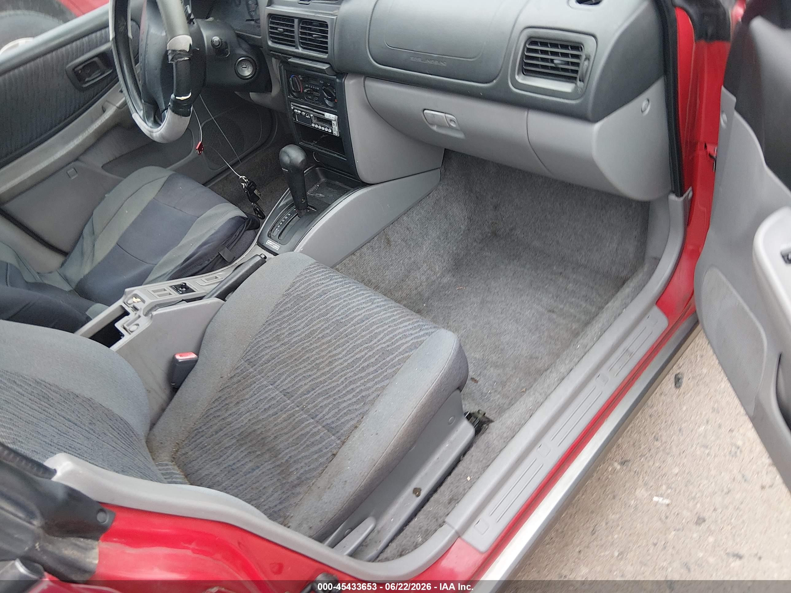 1999 Subaru Impreza Outback Sport Red vin: JF1GF4853XH800507