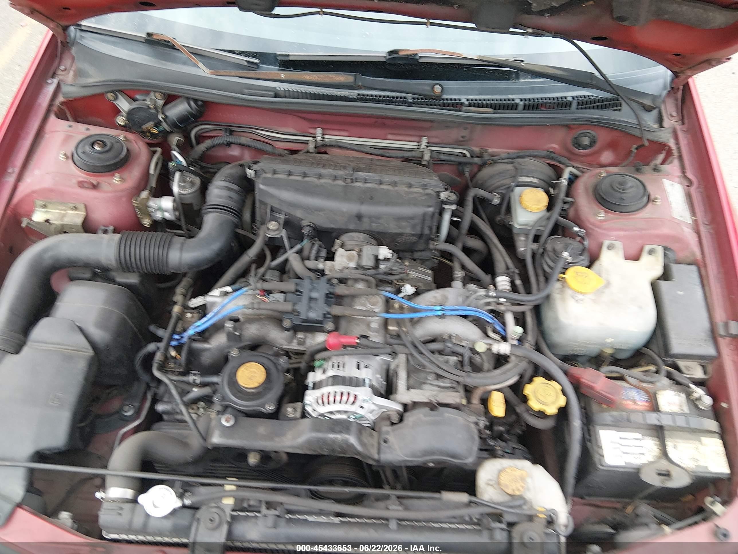 1999 Subaru Impreza Outback Sport Red vin: JF1GF4853XH800507