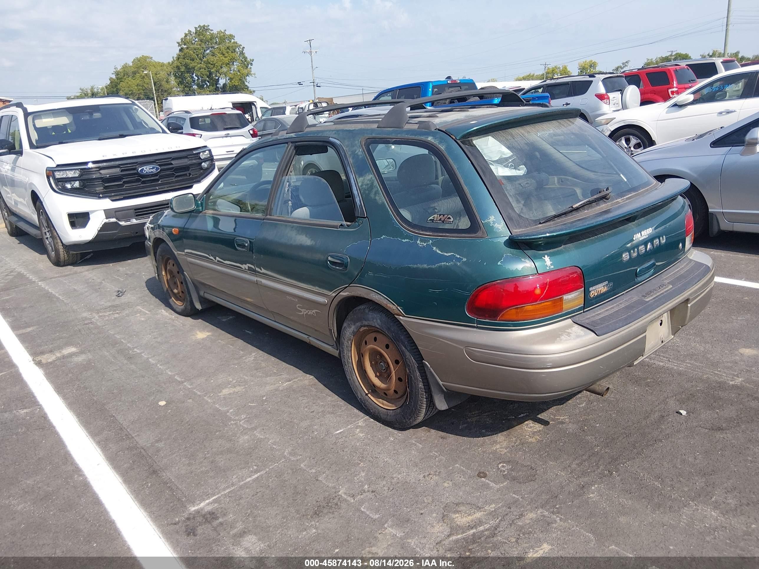 2001 Subaru Impreza Outback Sport   Green vin: JF1GF48541G802845