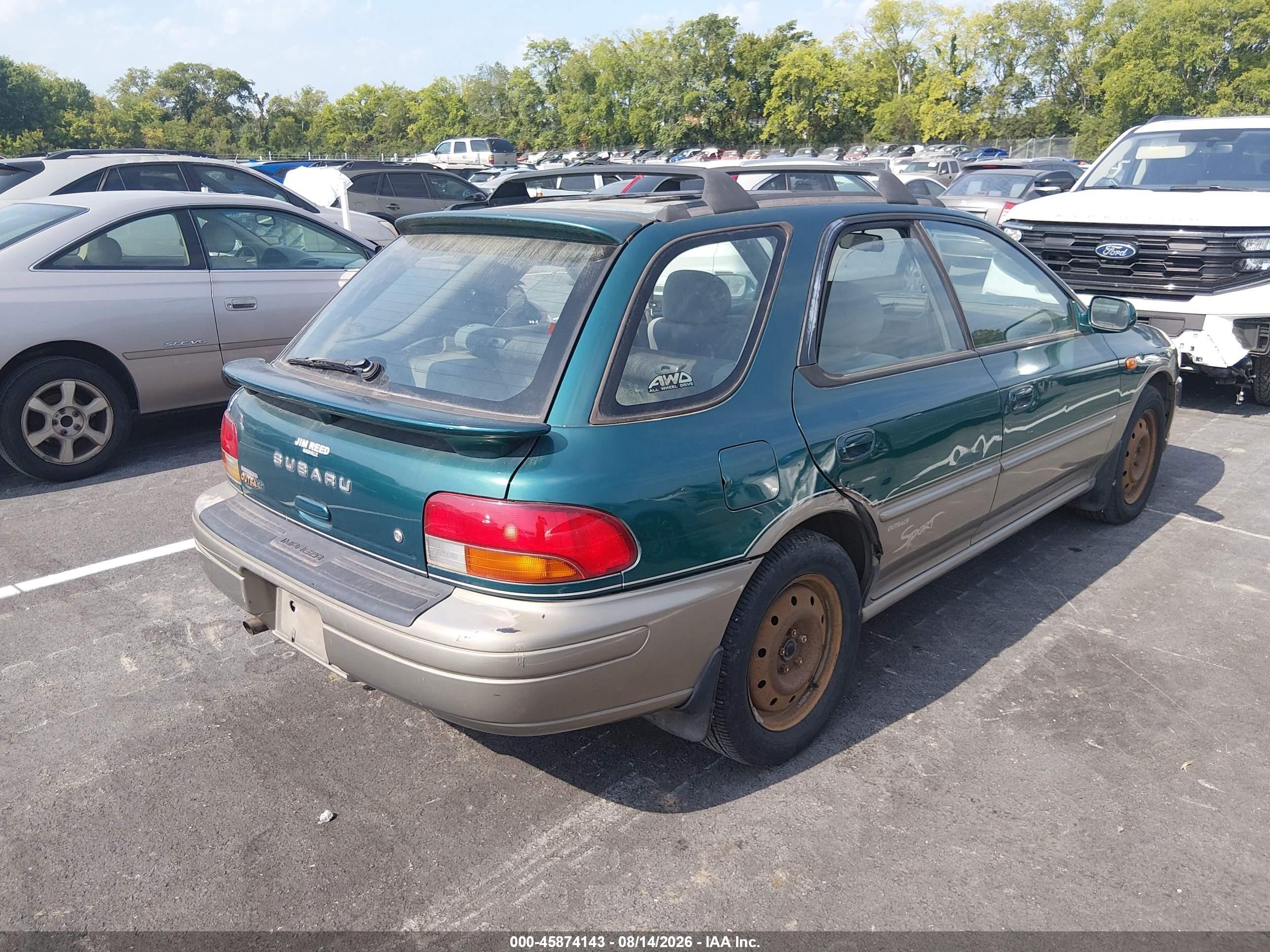 2001 Subaru Impreza Outback Sport   Green vin: JF1GF48541G802845