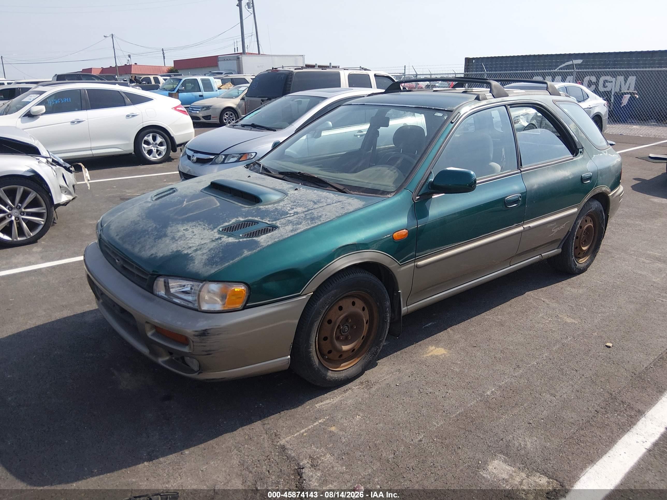 2001 Subaru Impreza Outback Sport   Green vin: JF1GF48541G802845