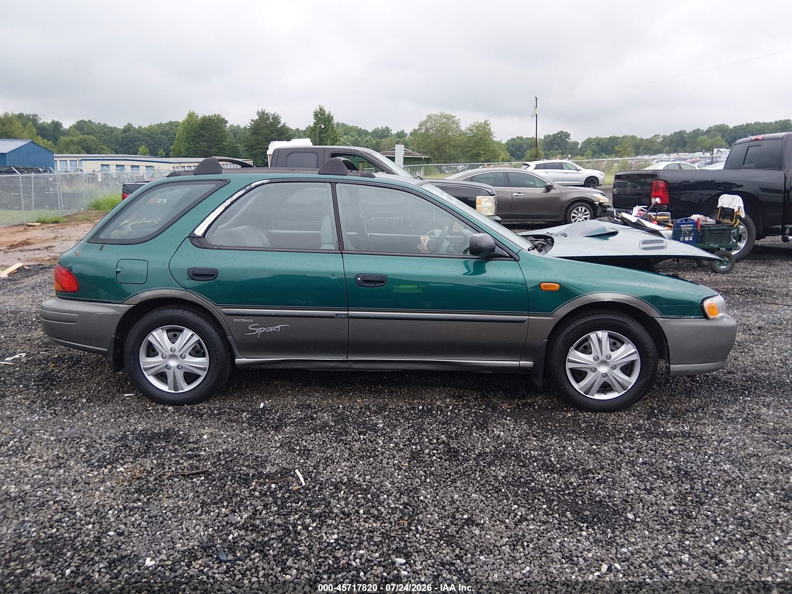 1997 Subaru Impreza Outback Sport Green vin: JF1GF4854VG816010