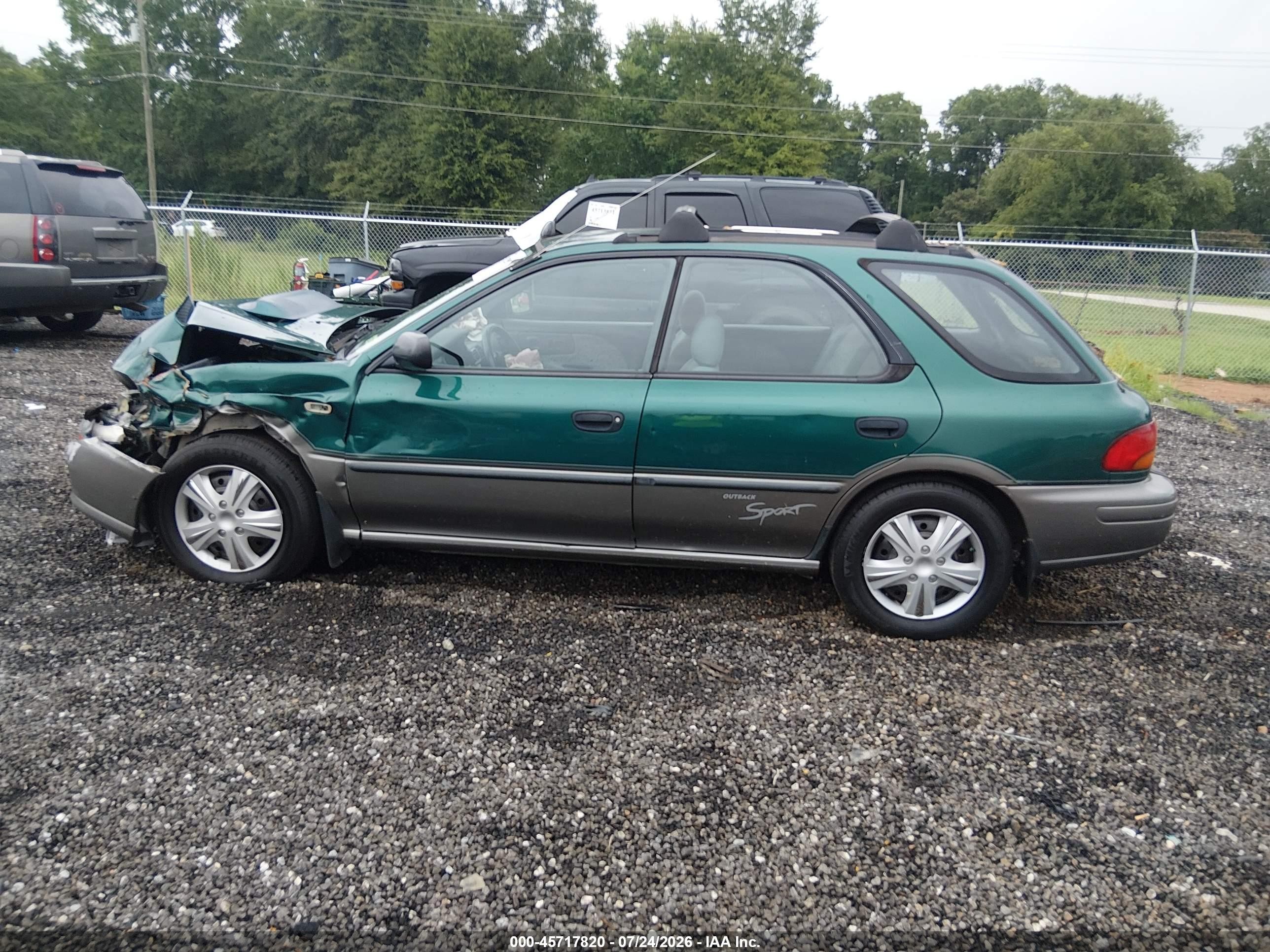 1997 Subaru Impreza Outback Sport Green vin: JF1GF4854VG816010