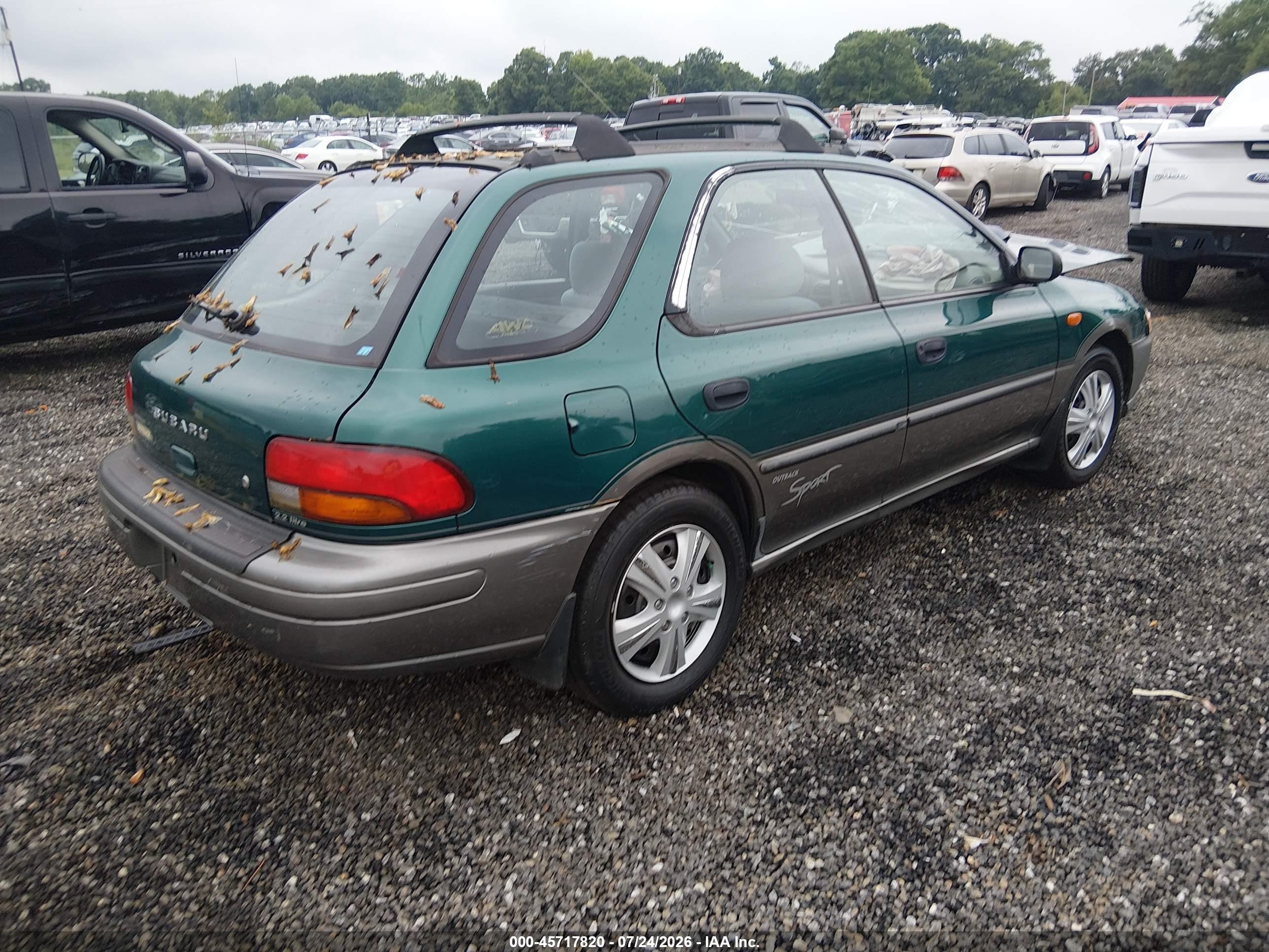 1997 Subaru Impreza Outback Sport Green vin: JF1GF4854VG816010