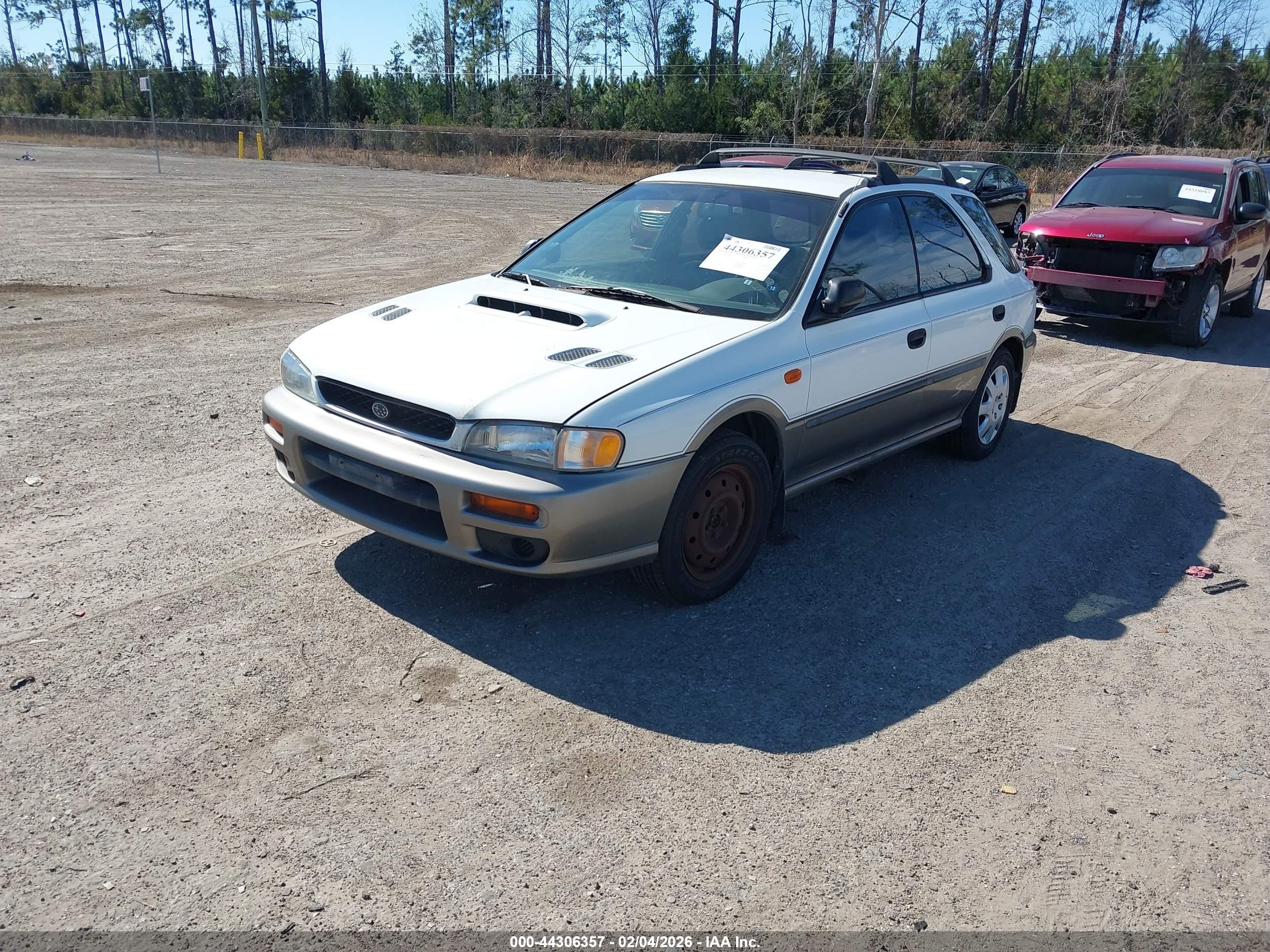 1998 Subaru Impreza Outback Sport White vin: JF1GF4854WH808484