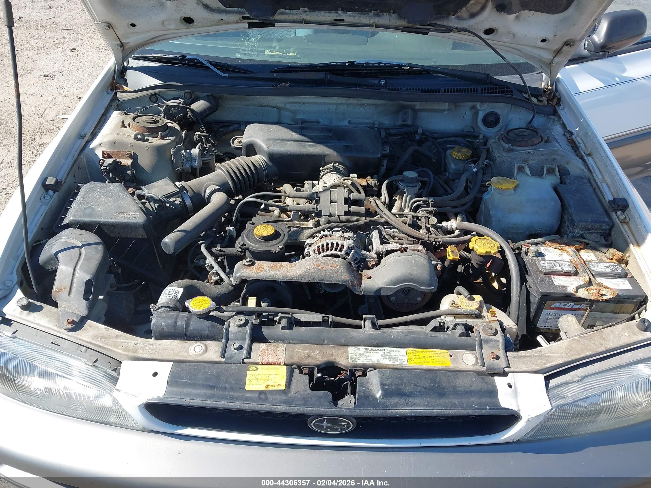 1998 Subaru Impreza Outback Sport White vin: JF1GF4854WH808484