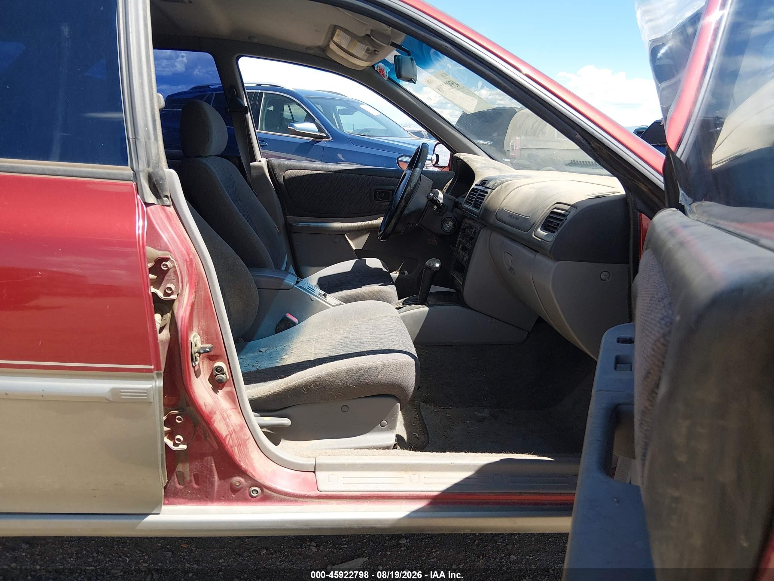 2001 Subaru Impreza Outback Sport   Red vin: JF1GF48571H803689