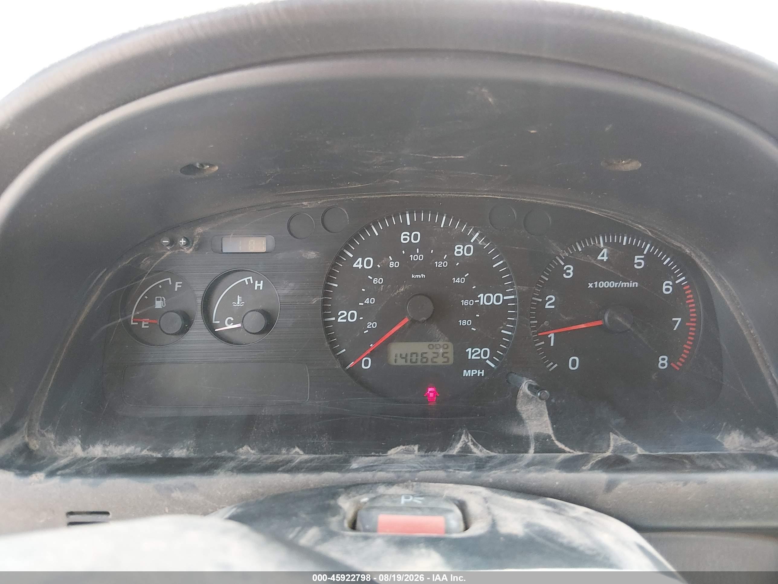2001 Subaru Impreza Outback Sport   Red vin: JF1GF48571H803689