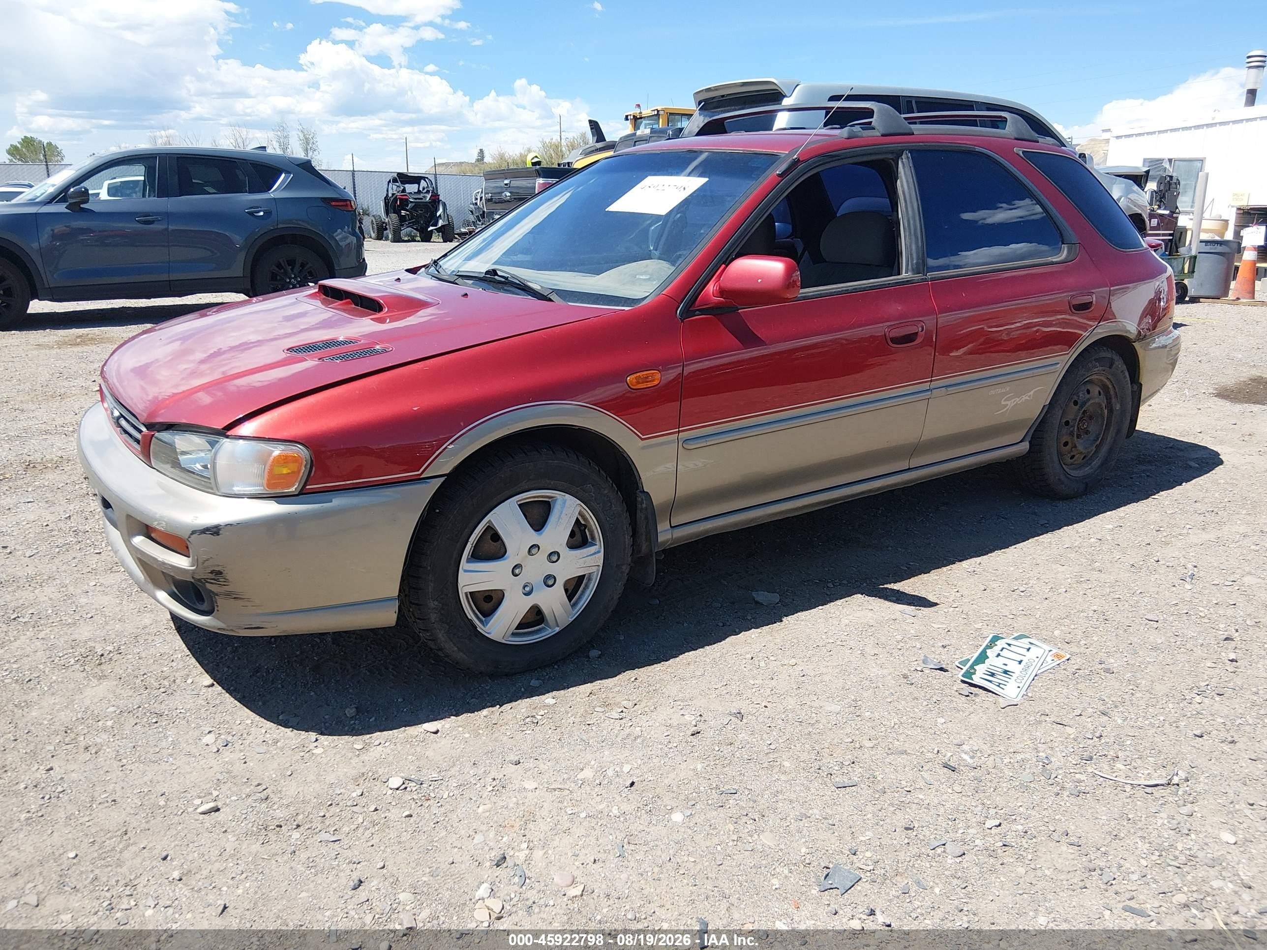 2001 Subaru Impreza Outback Sport   Red vin: JF1GF48571H803689
