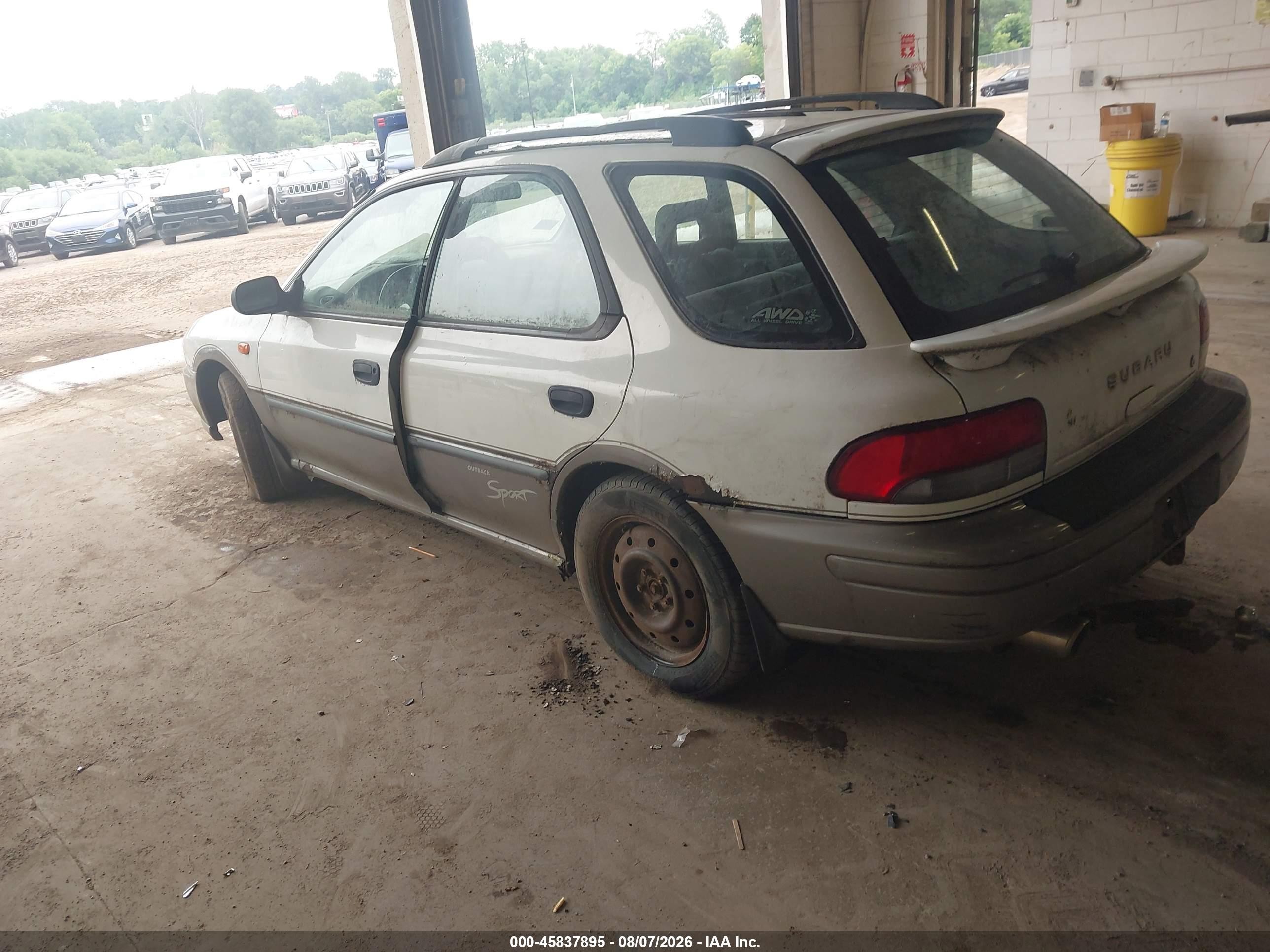 1997 Subaru Impreza Outback Sport White vin: JF1GF4857VG814770
