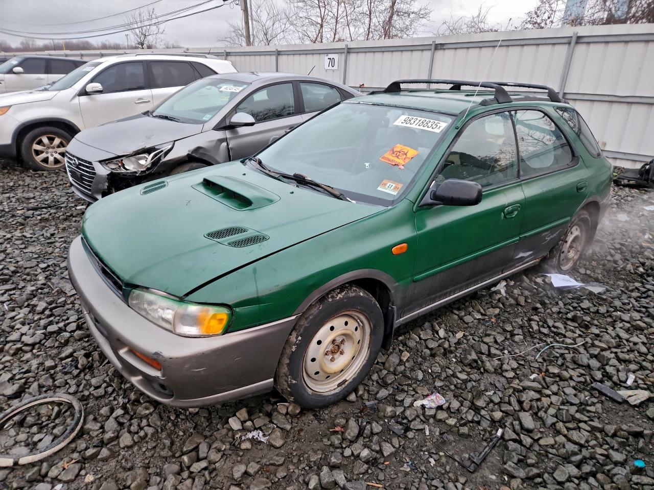 1998 Subaru Impreza Outback Green vin: JF1GF4857WH802470