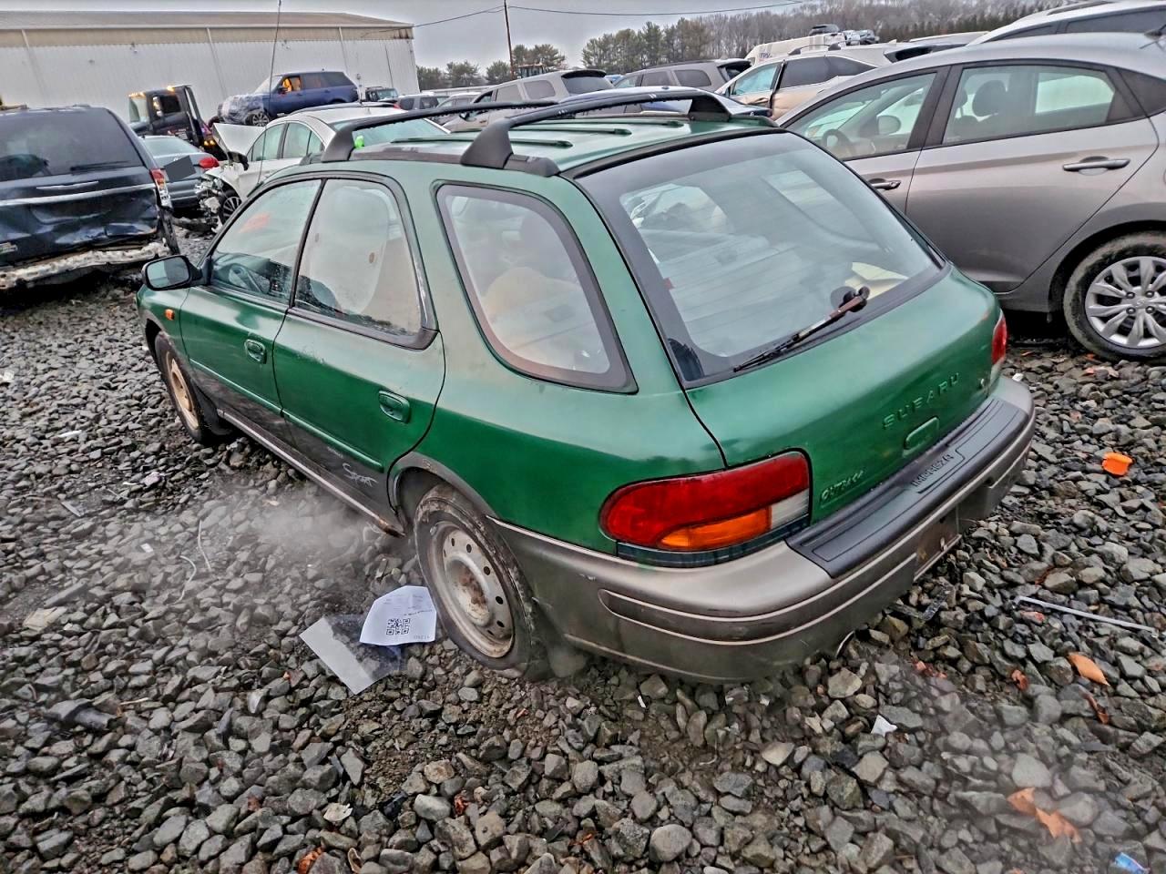 1998 Subaru Impreza Outback Green vin: JF1GF4857WH802470