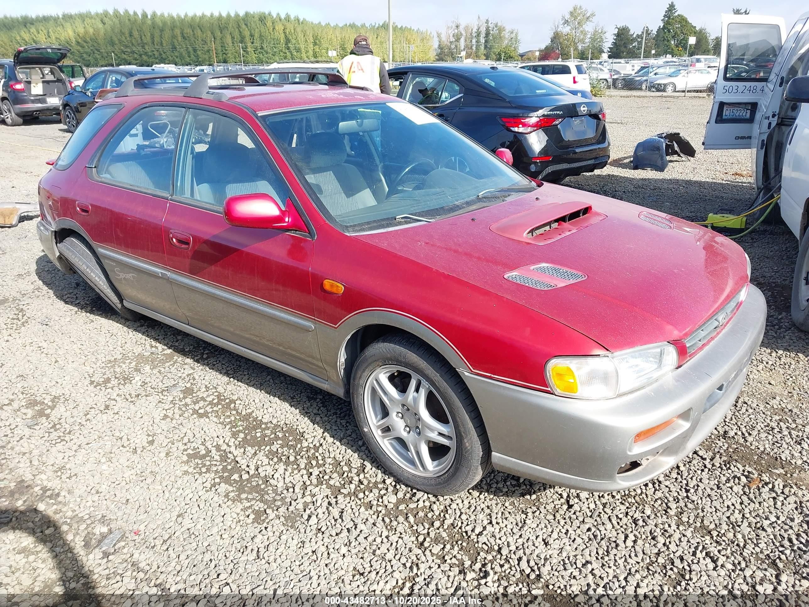 2001 Subaru Impreza Outback Sport   Red vin: JF1GF48581G800290