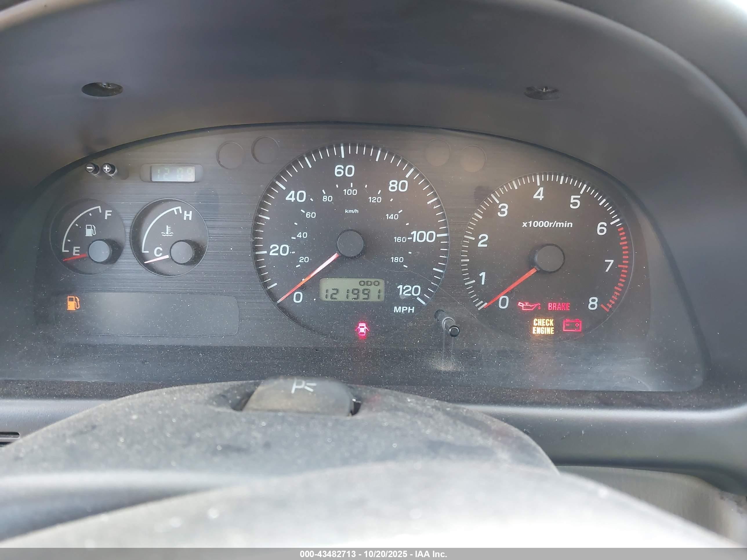 2001 Subaru Impreza Outback Sport   Red vin: JF1GF48581G800290