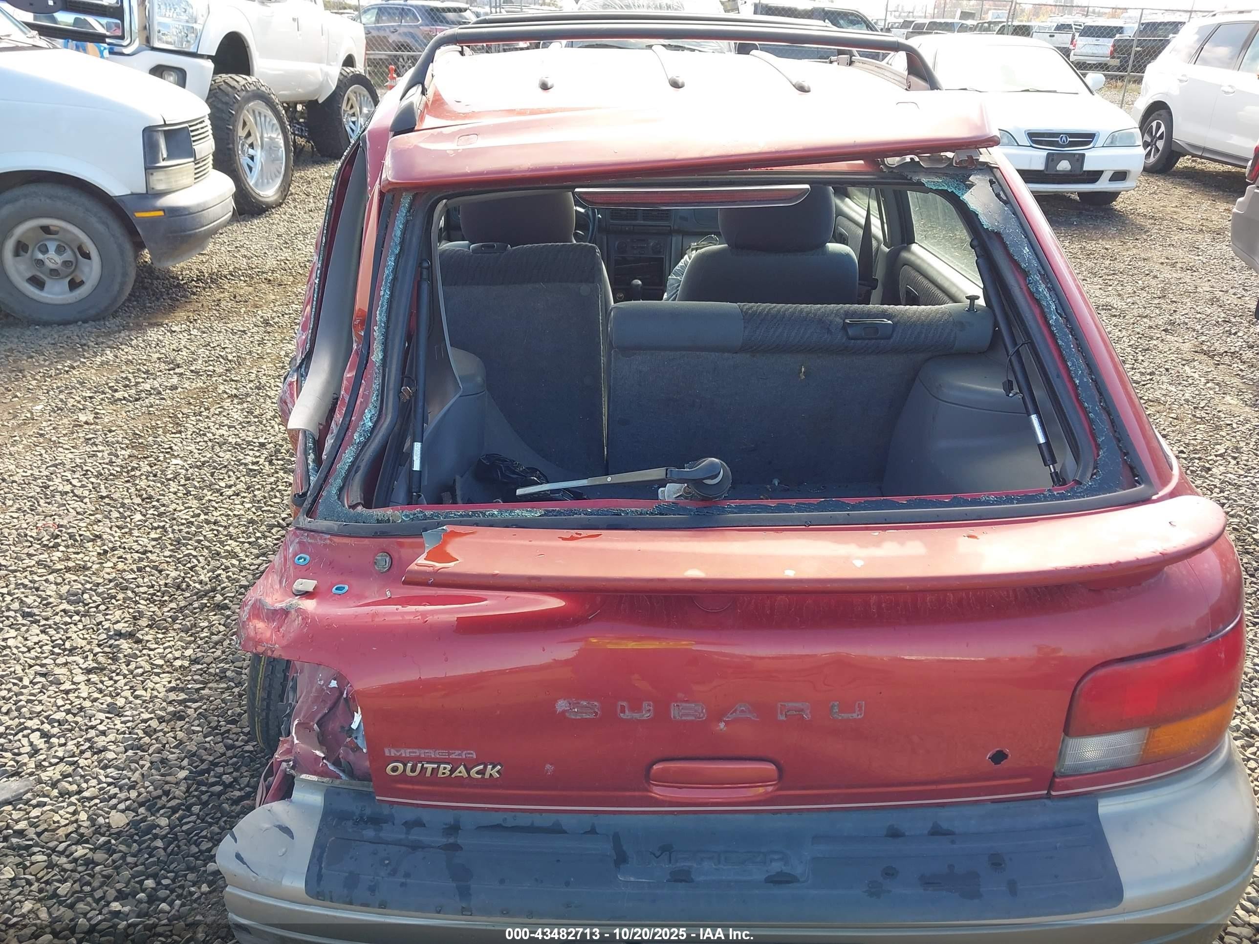 2001 Subaru Impreza Outback Sport   Red vin: JF1GF48581G800290