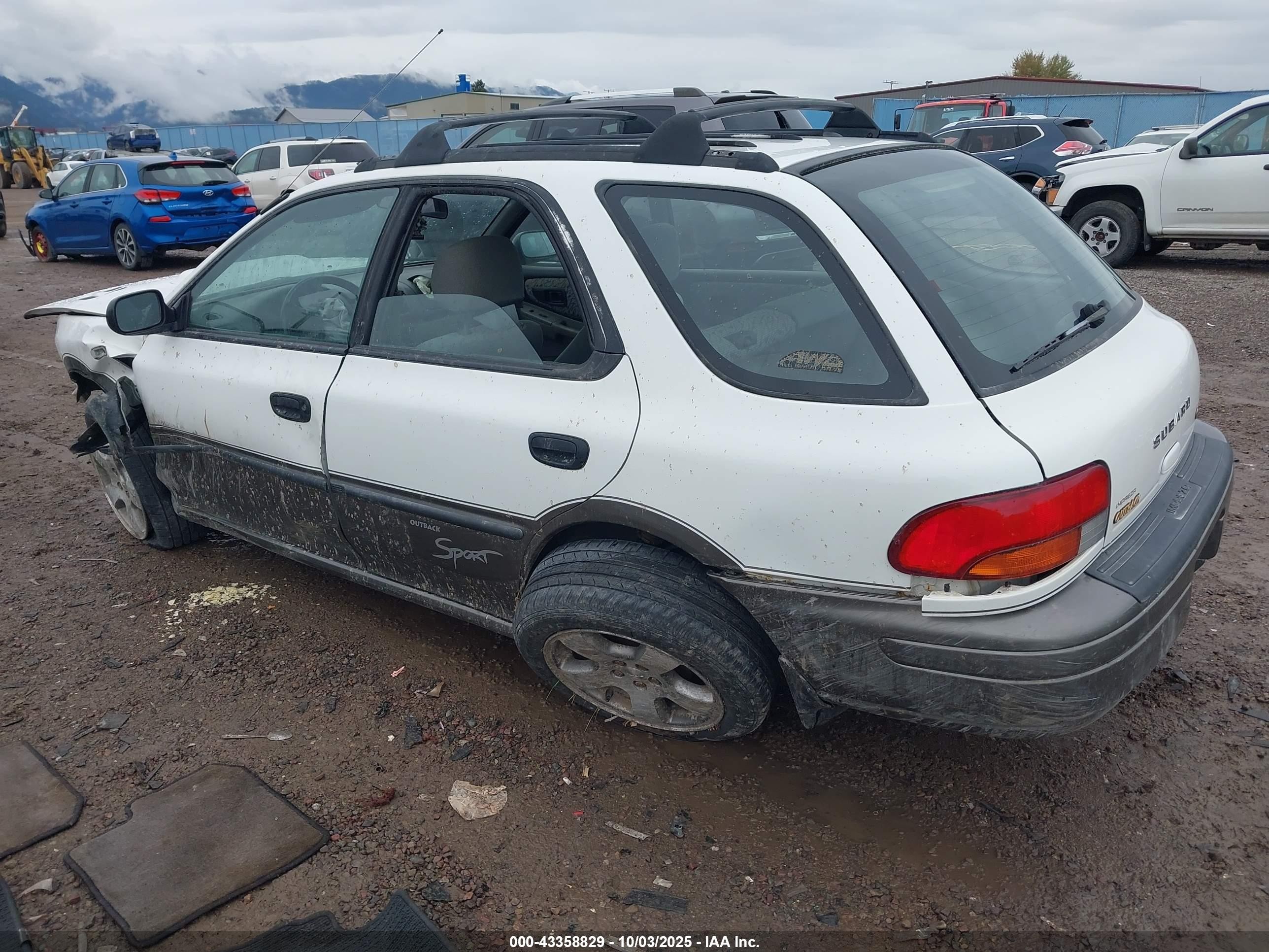 1998 Subaru Impreza Outback Sport White vin: JF1GF4858WH808245