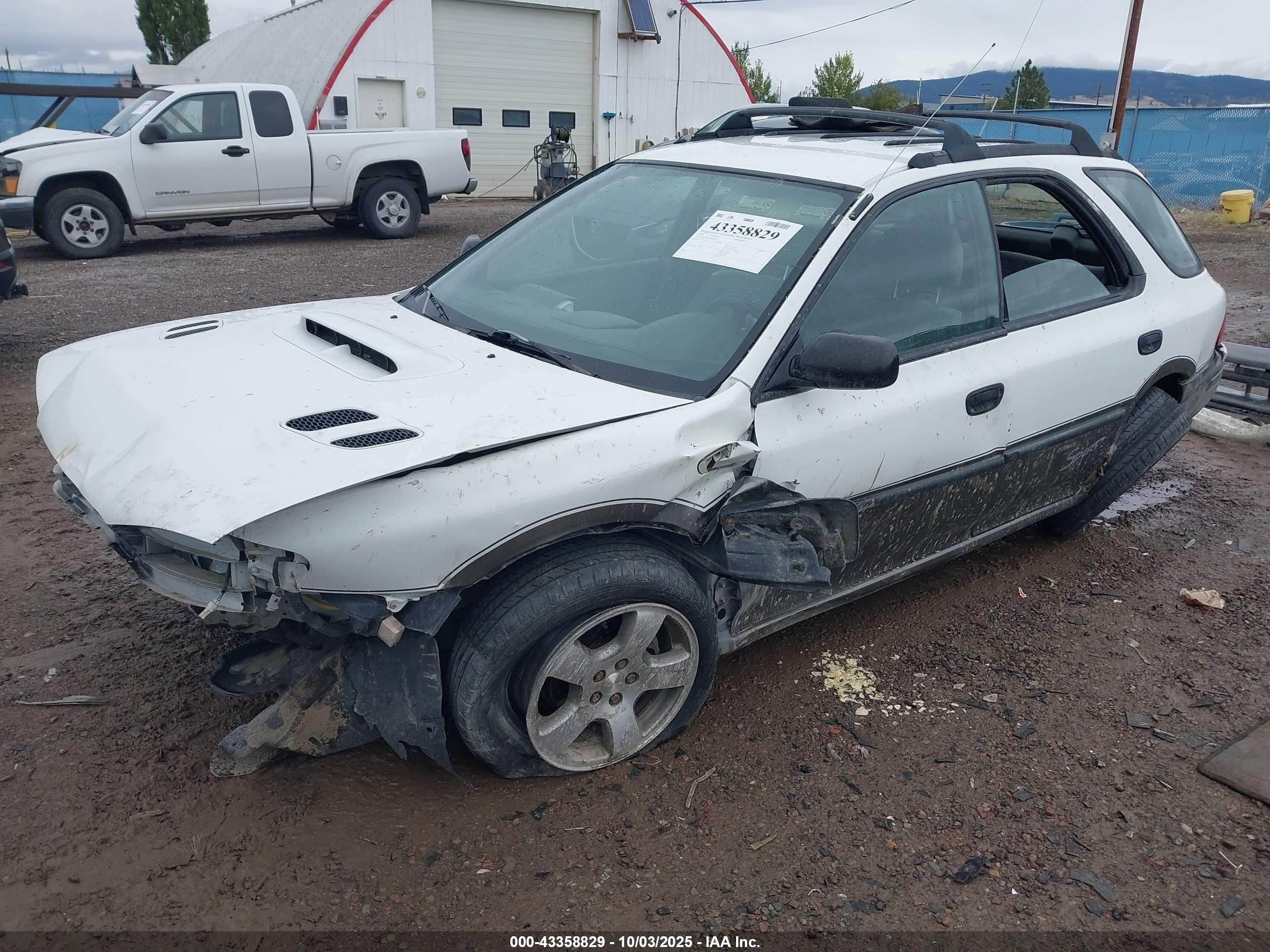 1998 Subaru Impreza Outback Sport White vin: JF1GF4858WH808245