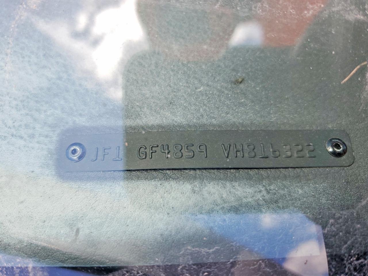1997 Subaru Impreza Outback Green vin: JF1GF4859VH816322