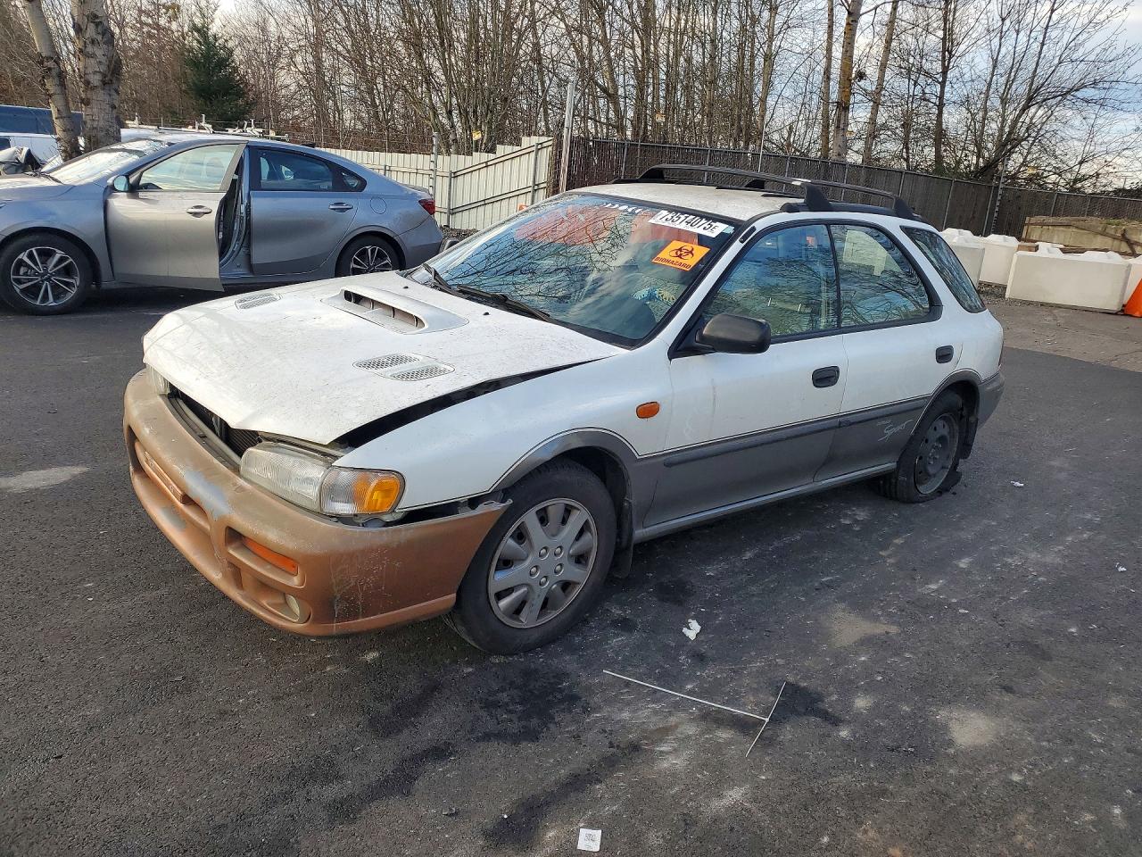 1997 Subaru Impreza Outback Белый vin: JF1GF4859VH819270