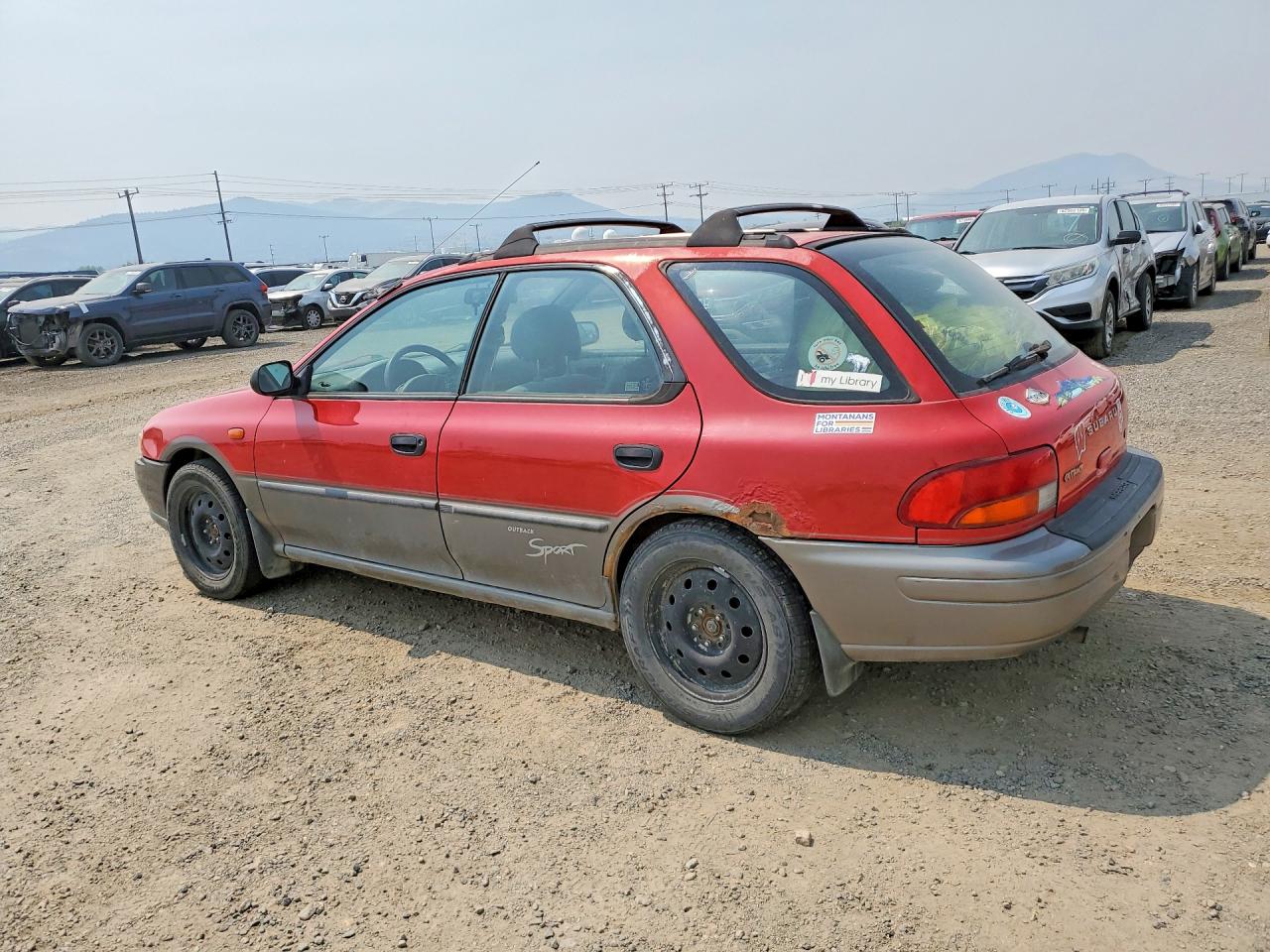 1998 Subaru Impreza Outback Red vin: JF1GF4859WG801035