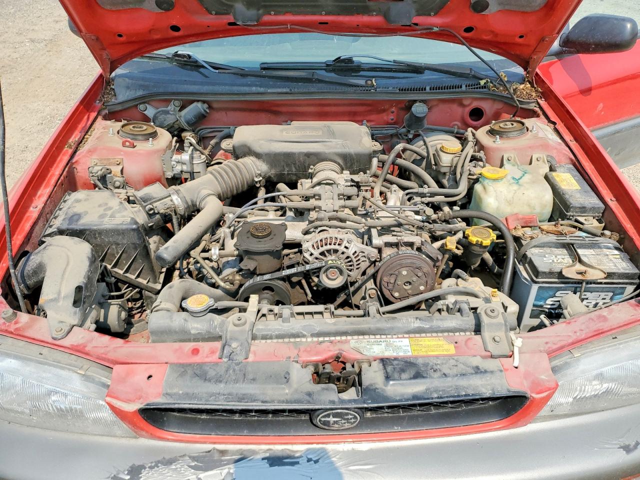 1998 Subaru Impreza Outback Red vin: JF1GF4859WG801035