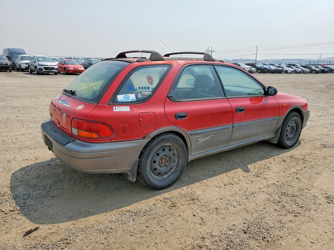 1998 Subaru Impreza Outback Red vin: JF1GF4859WG801035