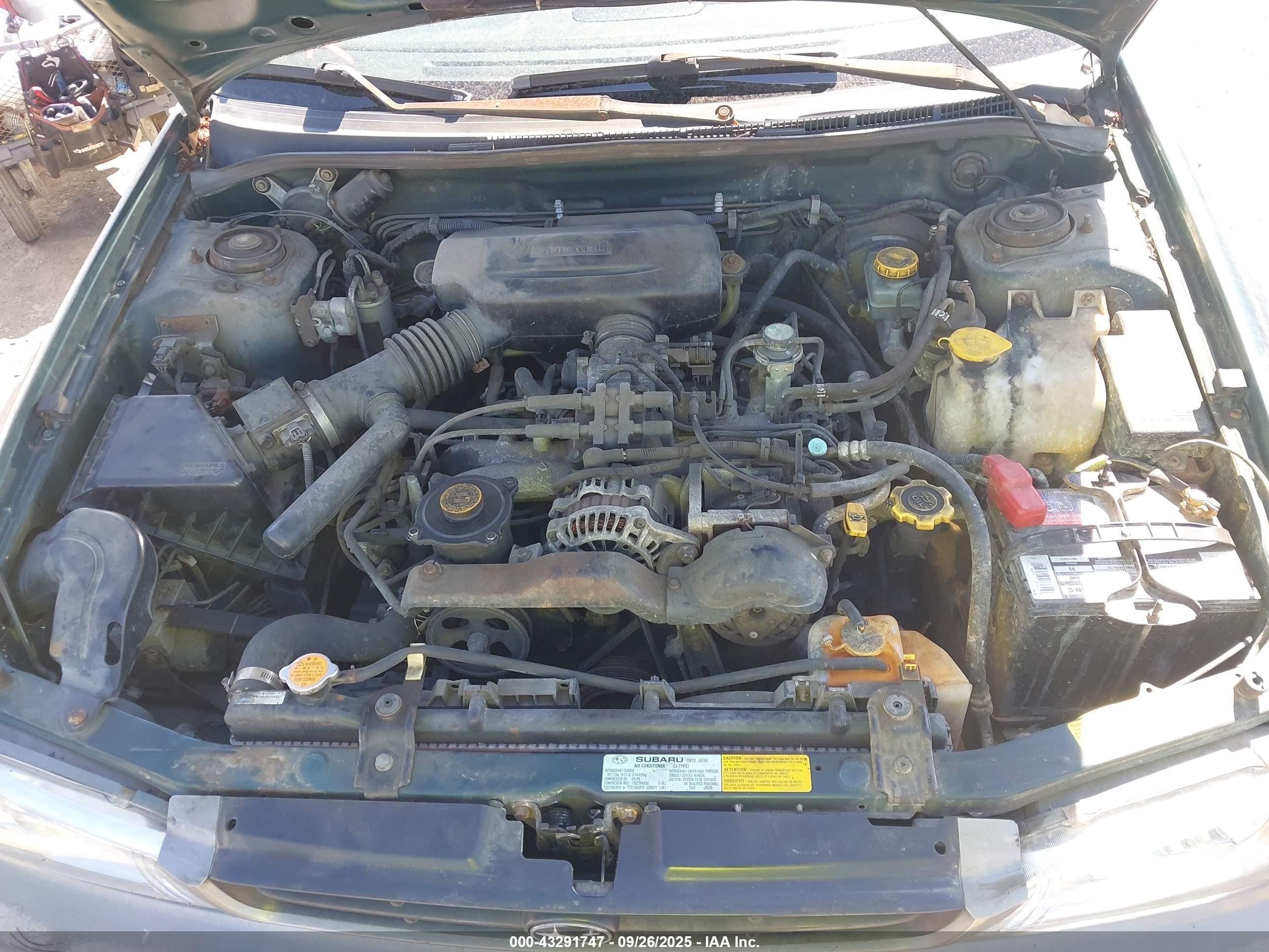 1998 Subaru Impreza Outback Sport Green vin: JF1GF4859WH808528