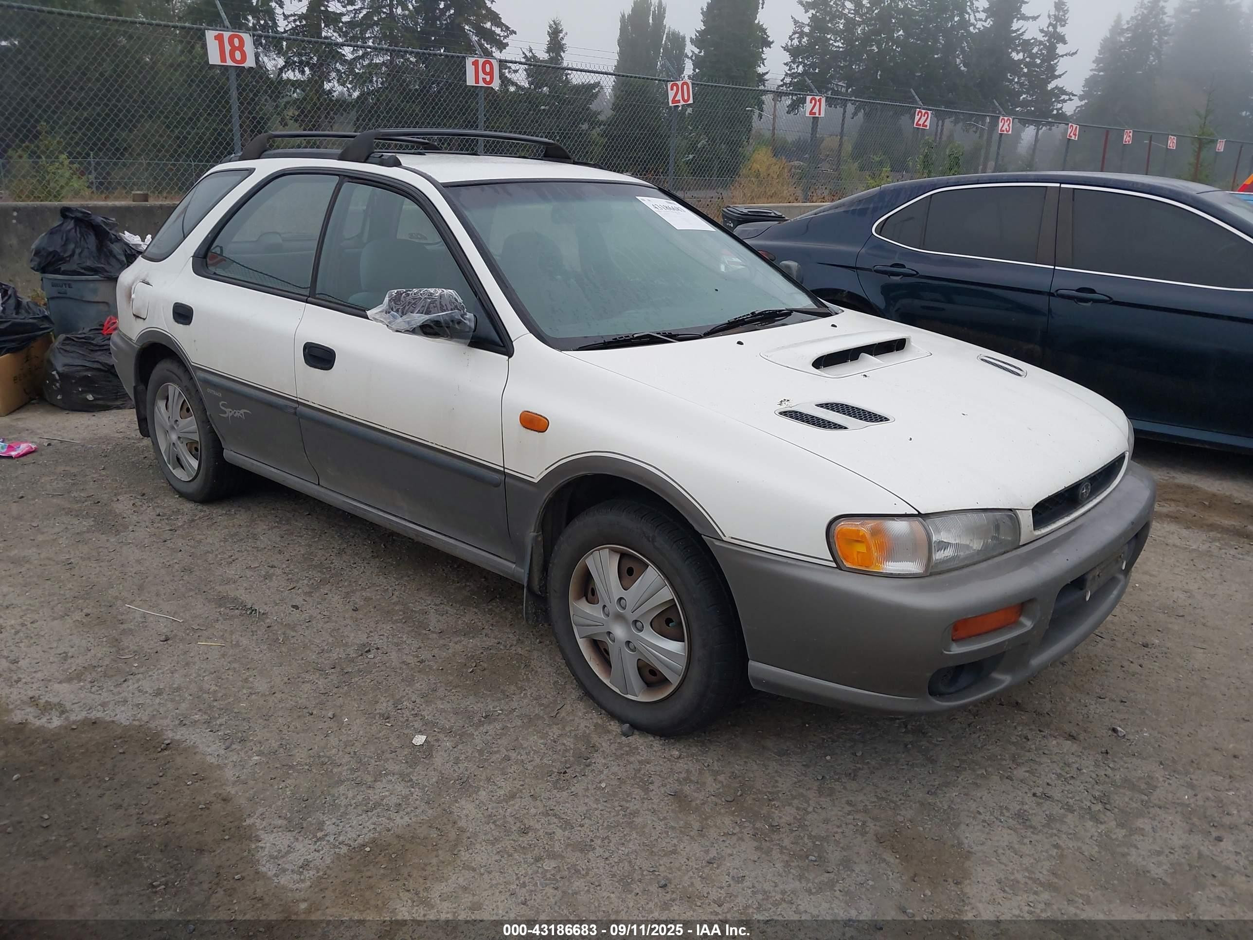 1998 Subaru Impreza Outback Sport White vin: JF1GF4859WH813597