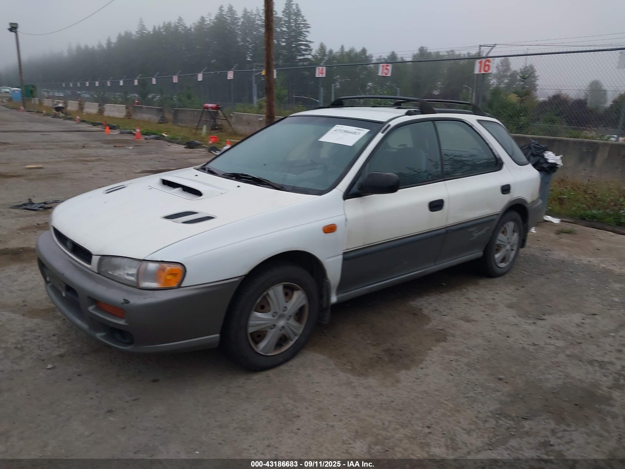 1998 Subaru Impreza Outback Sport White vin: JF1GF4859WH813597