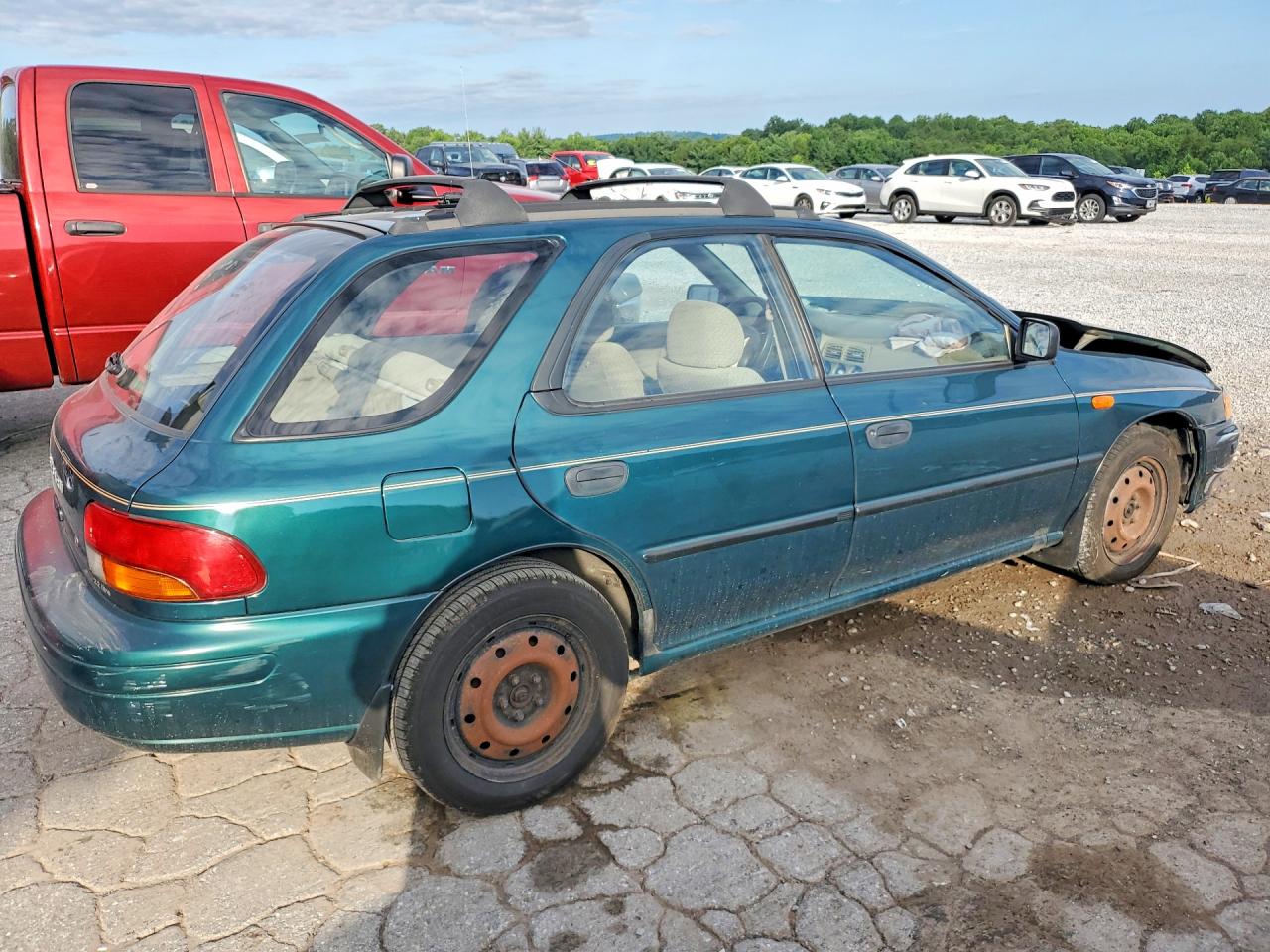 1995 Subaru Impreza L Green vin: JF1GF6350SH816627