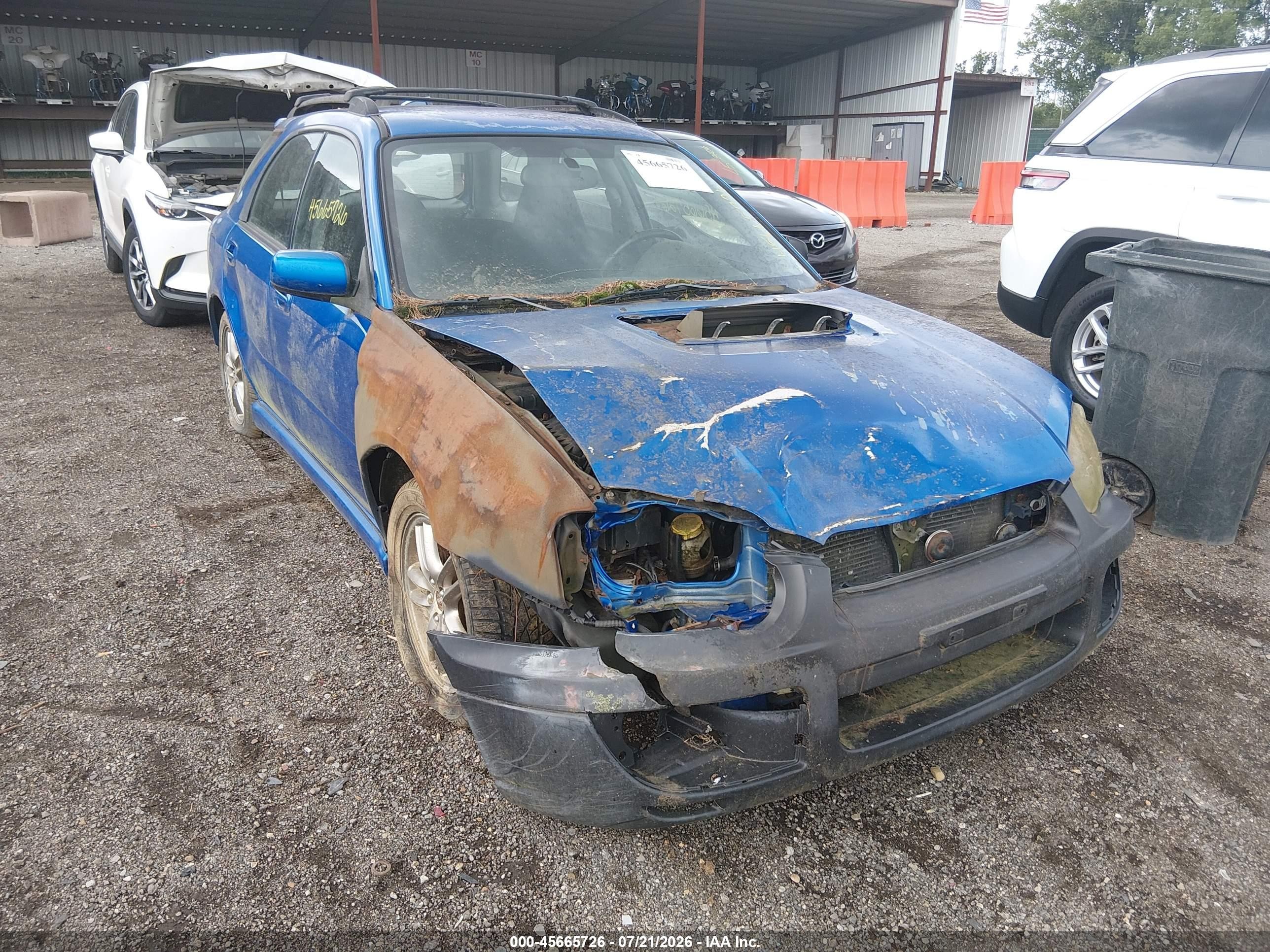 2005 Subaru Impreza Wrx Blue vin: JF1GG29625G810148