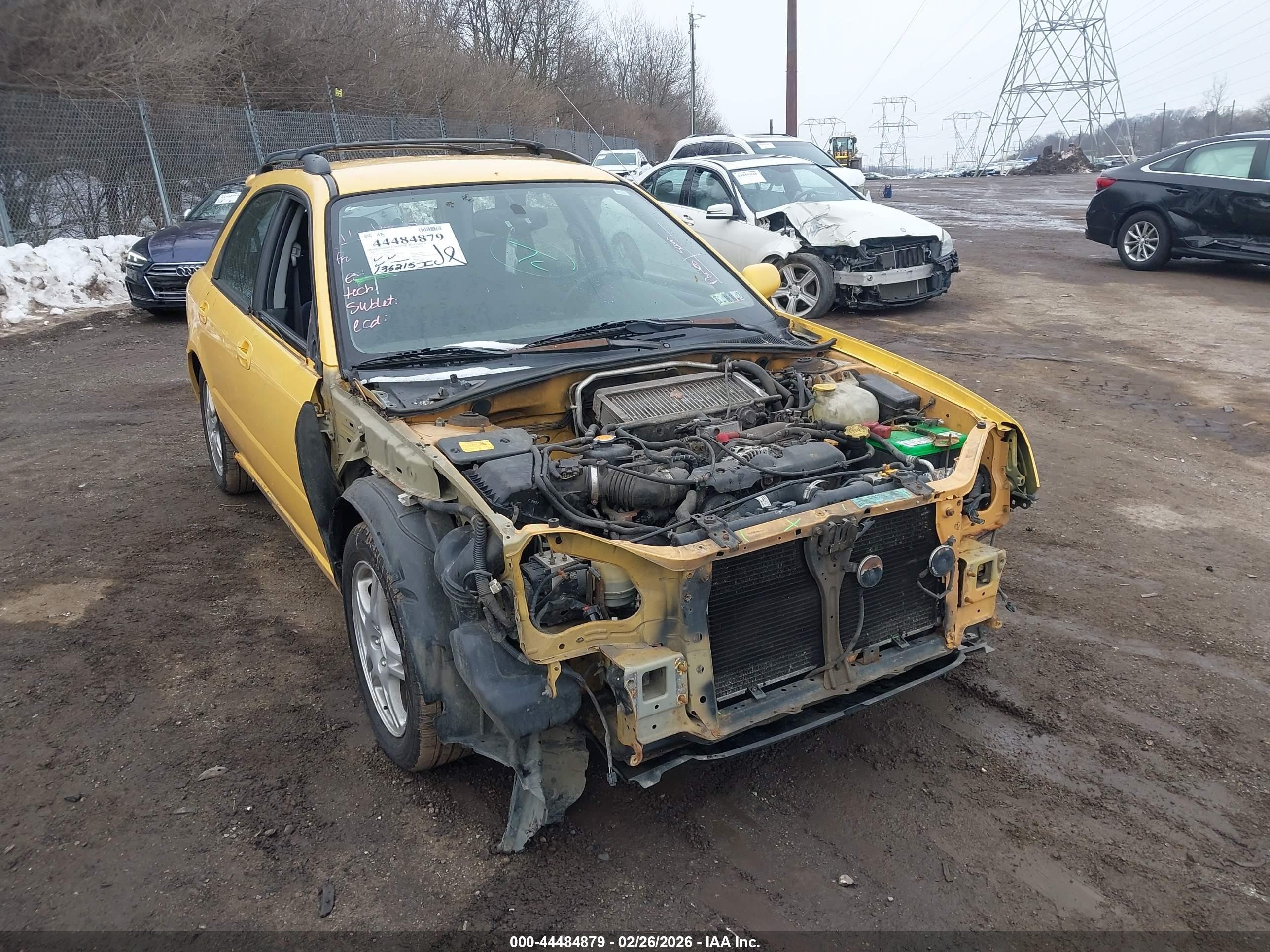 2003 Subaru Impreza Wrx Желтый vin: JF1GG29643H805511