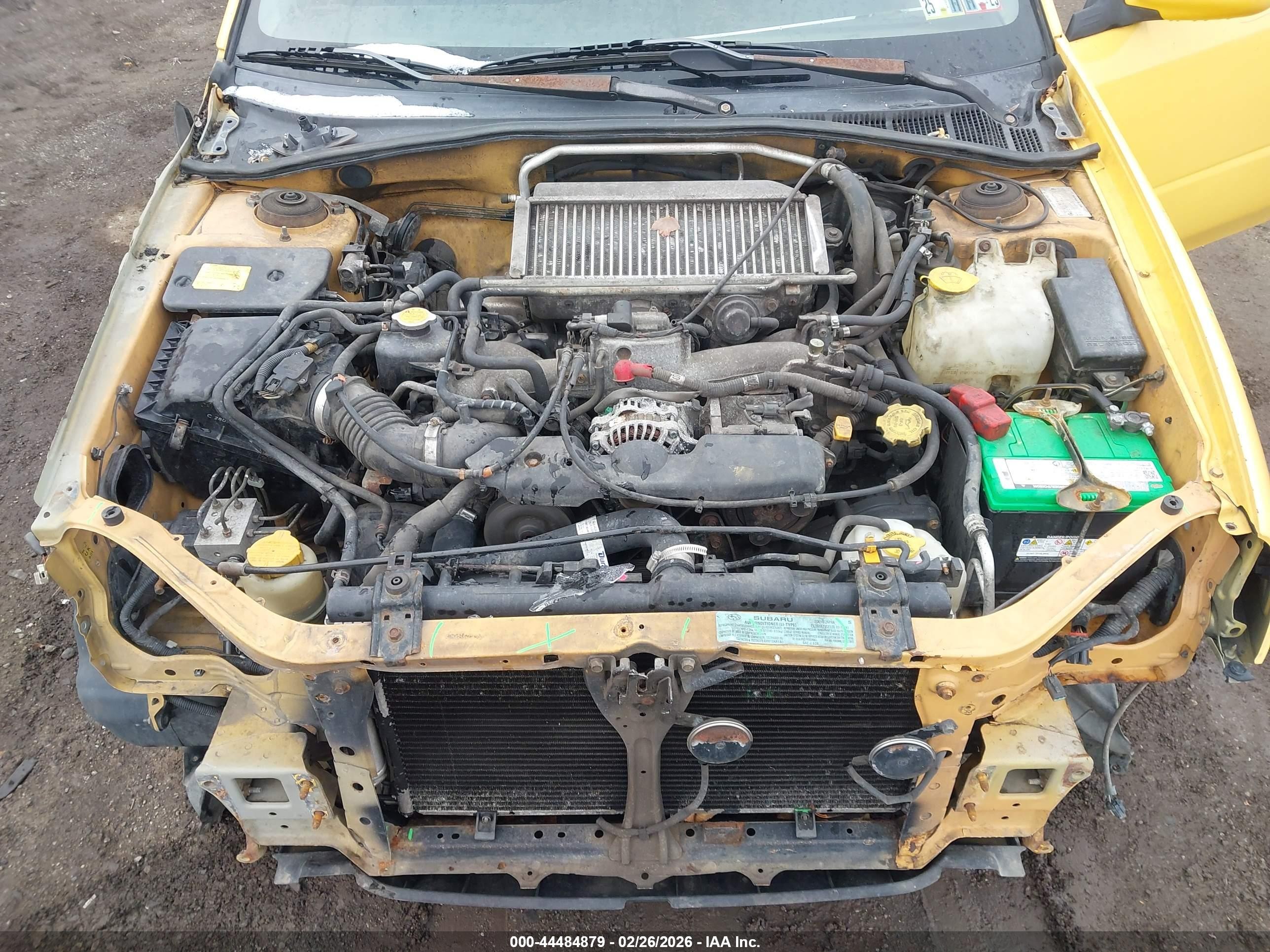 2003 Subaru Impreza Wrx Желтый vin: JF1GG29643H805511