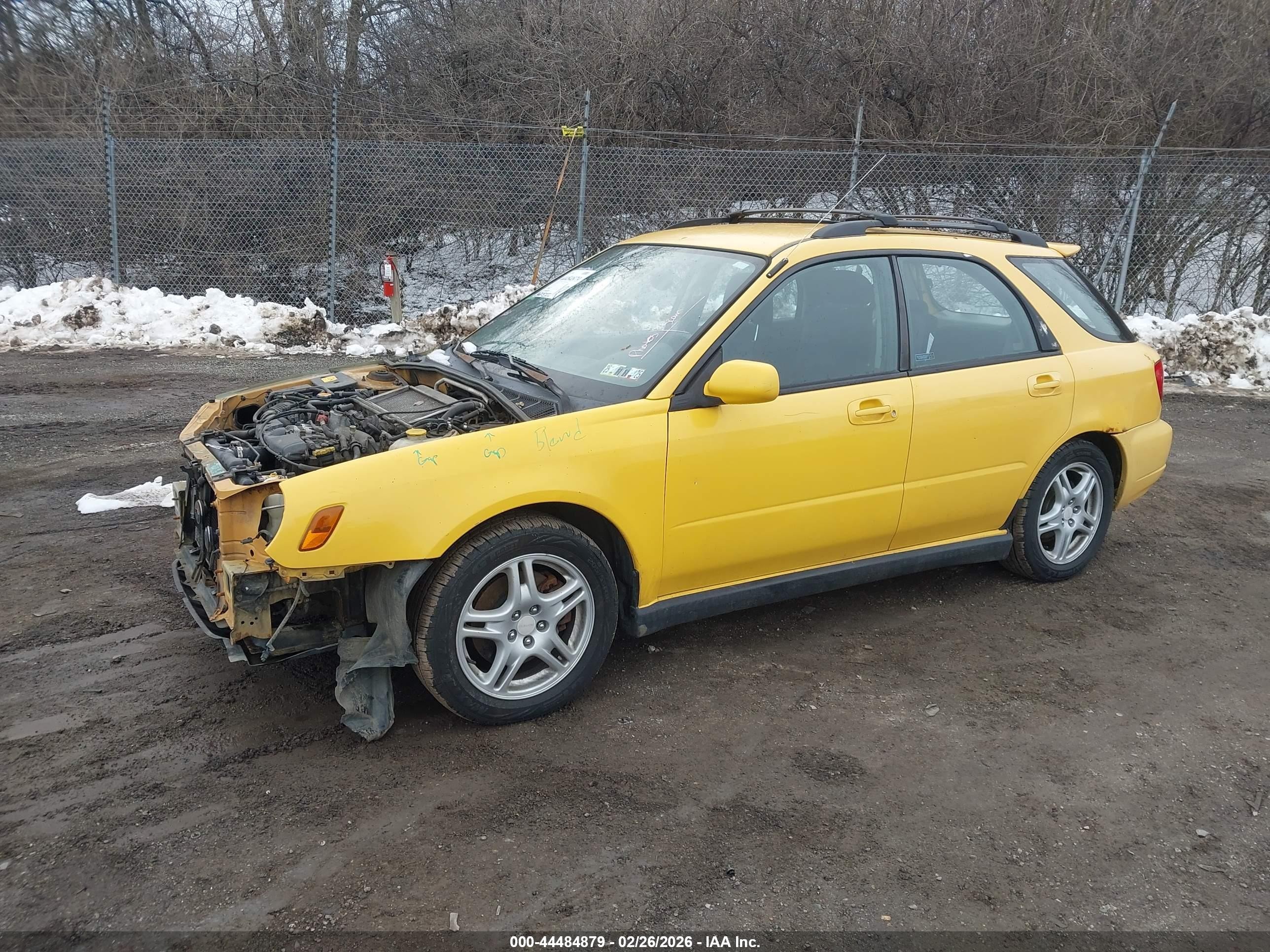 2003 Subaru Impreza Wrx Желтый vin: JF1GG29643H805511