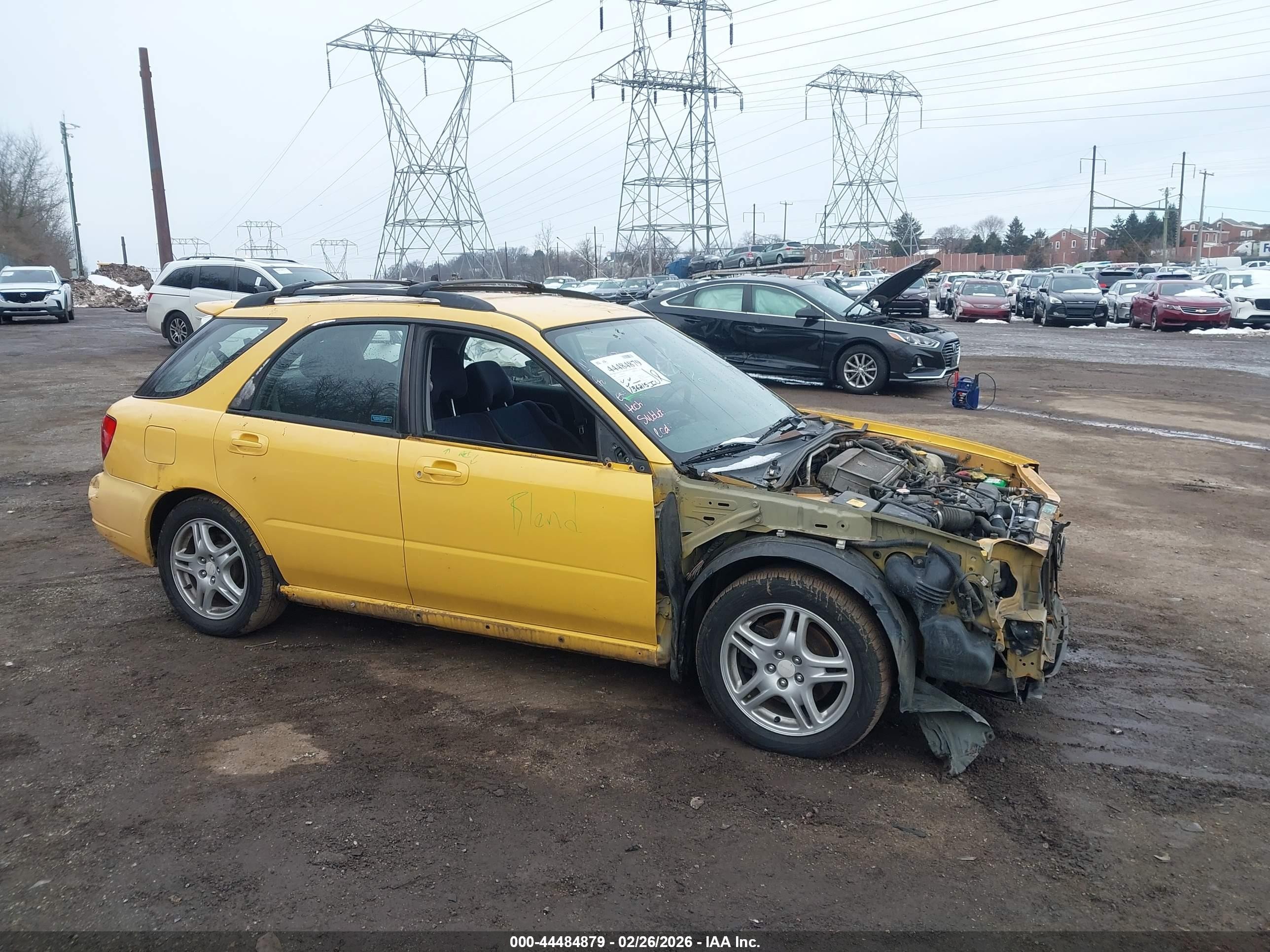 2003 Subaru Impreza Wrx Желтый vin: JF1GG29643H805511