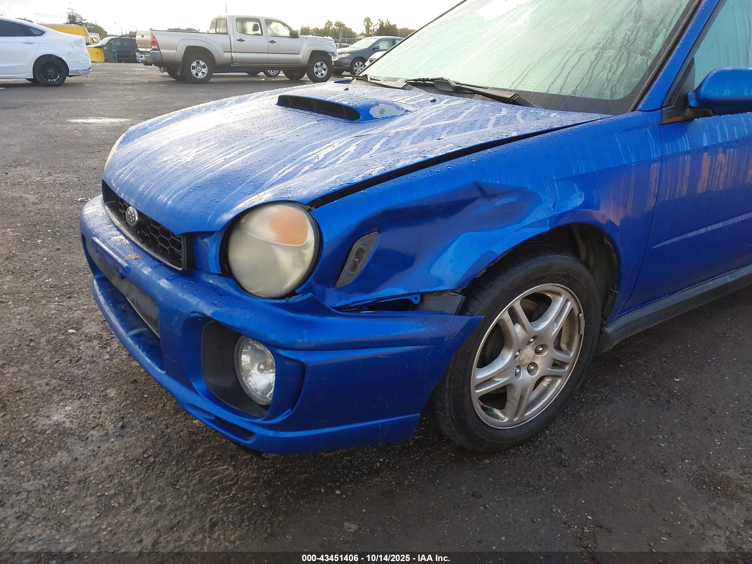 2002 Subaru Impreza Wrx Blue vin: JF1GG29662G808141