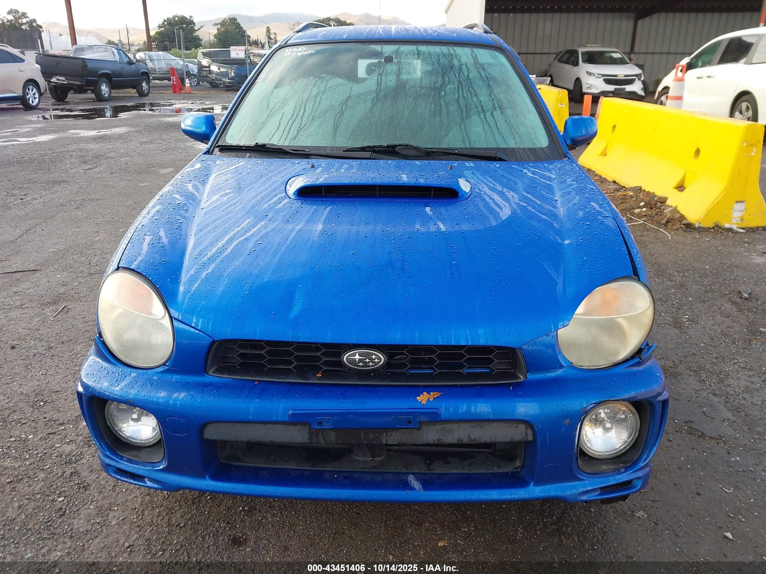 2002 Subaru Impreza Wrx Blue vin: JF1GG29662G808141
