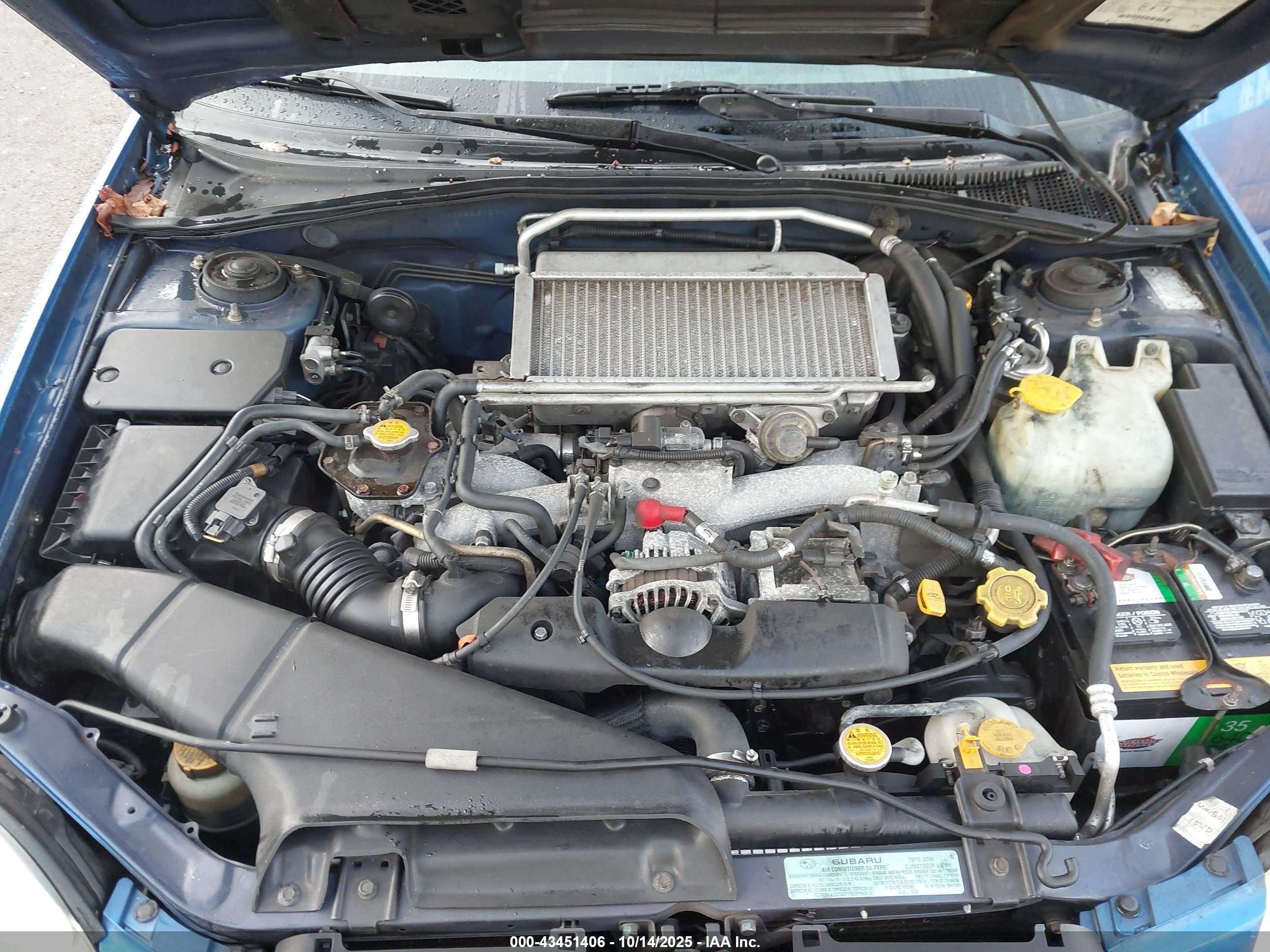 2002 Subaru Impreza Wrx Blue vin: JF1GG29662G808141