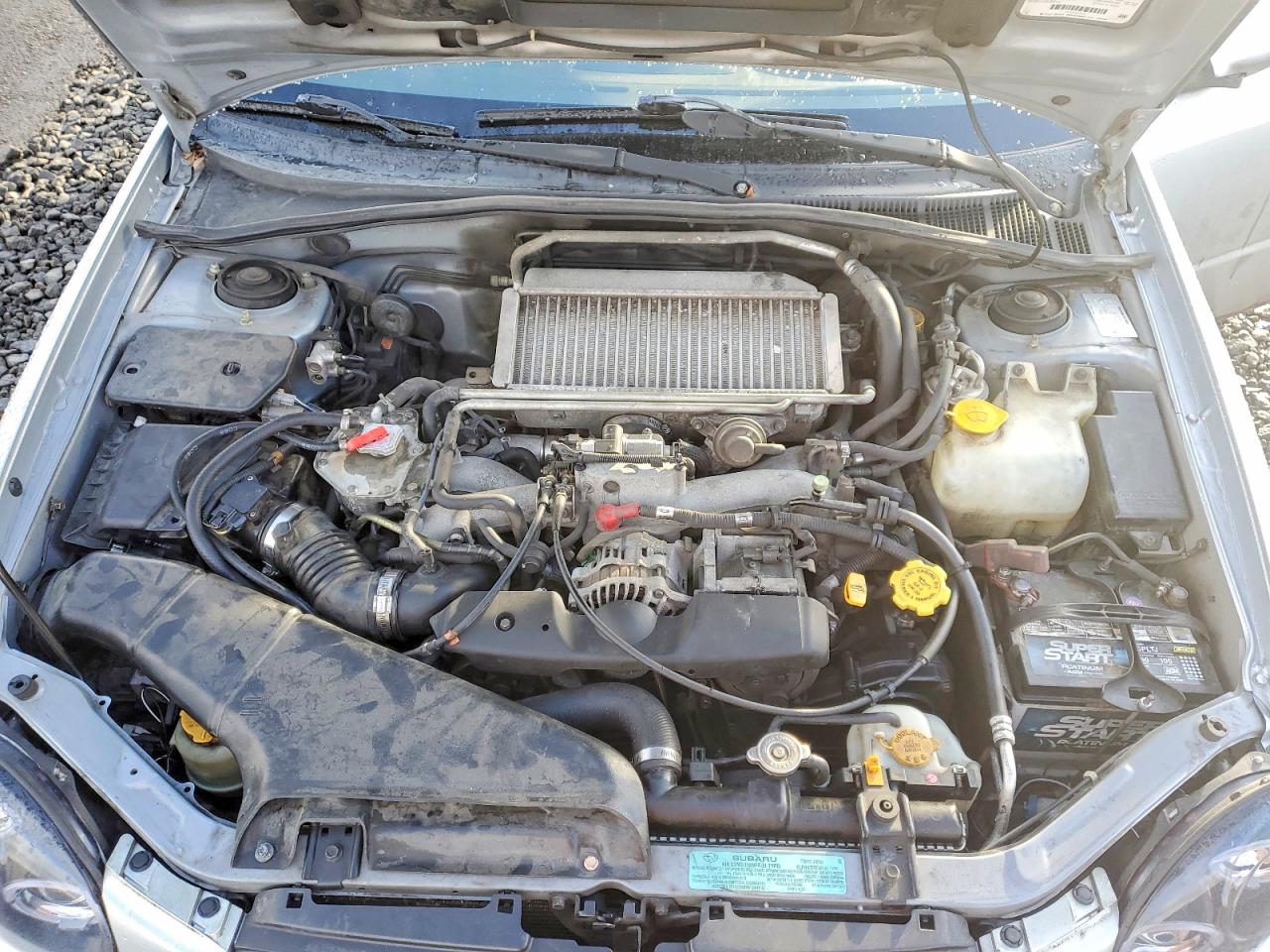 2003 Subaru Impreza Wrx Silver vin: JF1GG29663H805591
