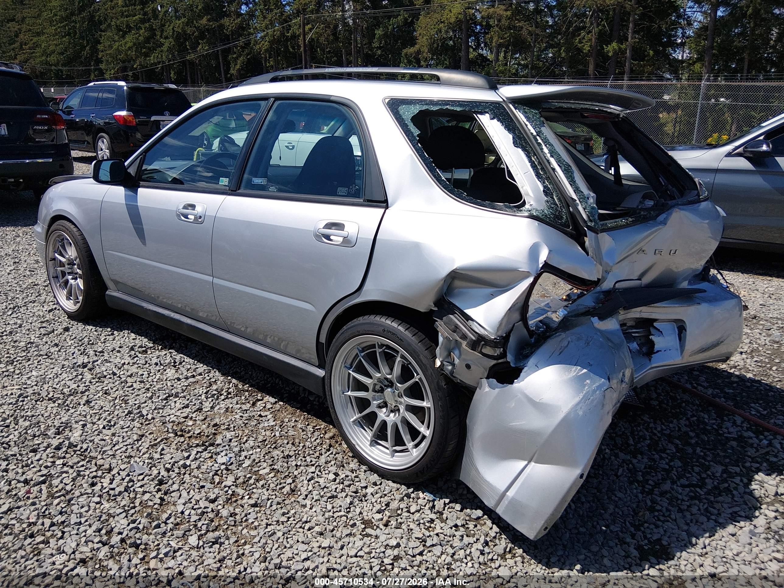 2004 Subaru Impreza Wrx Silver vin: JF1GG29664G811768
