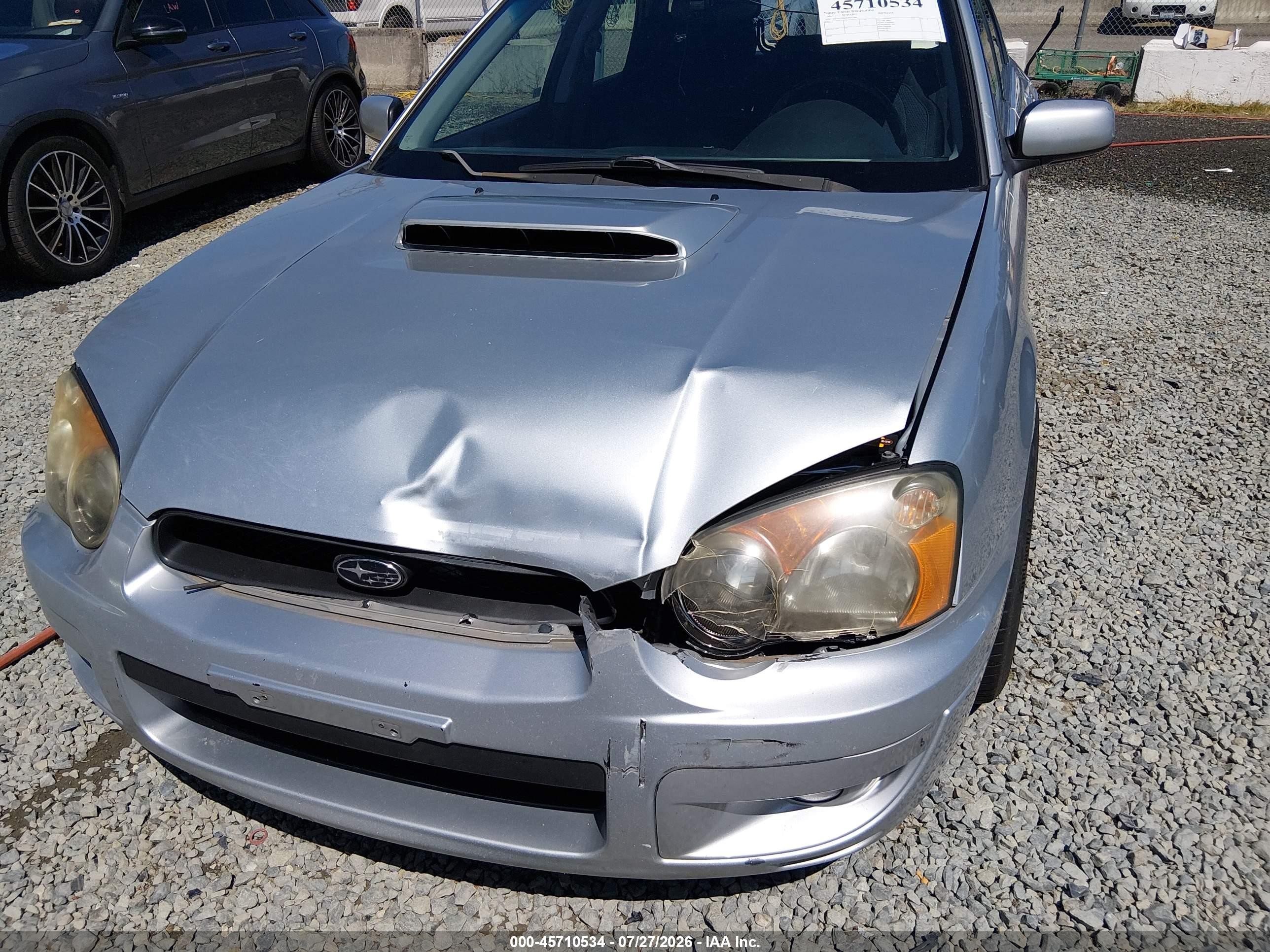 2004 Subaru Impreza Wrx Silver vin: JF1GG29664G811768