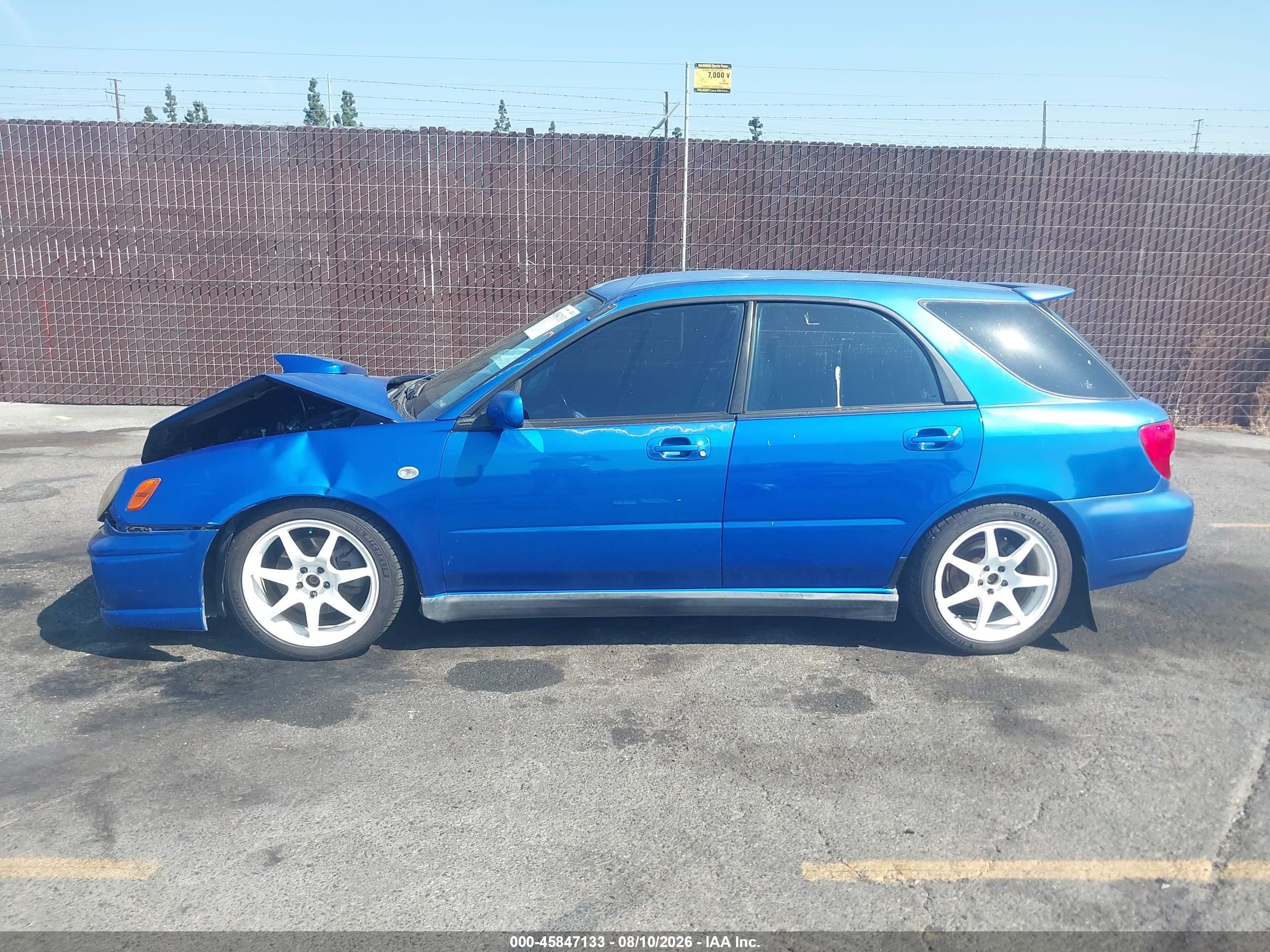2002 Subaru Impreza Wrx Blue vin: JF1GG29672G814062